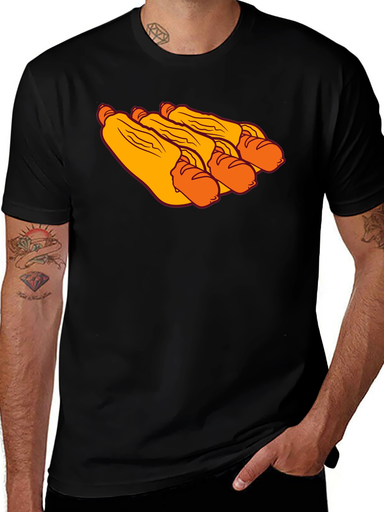 Variant 16 of Hot Dog Graphic Tee - Foodie T-Shirt