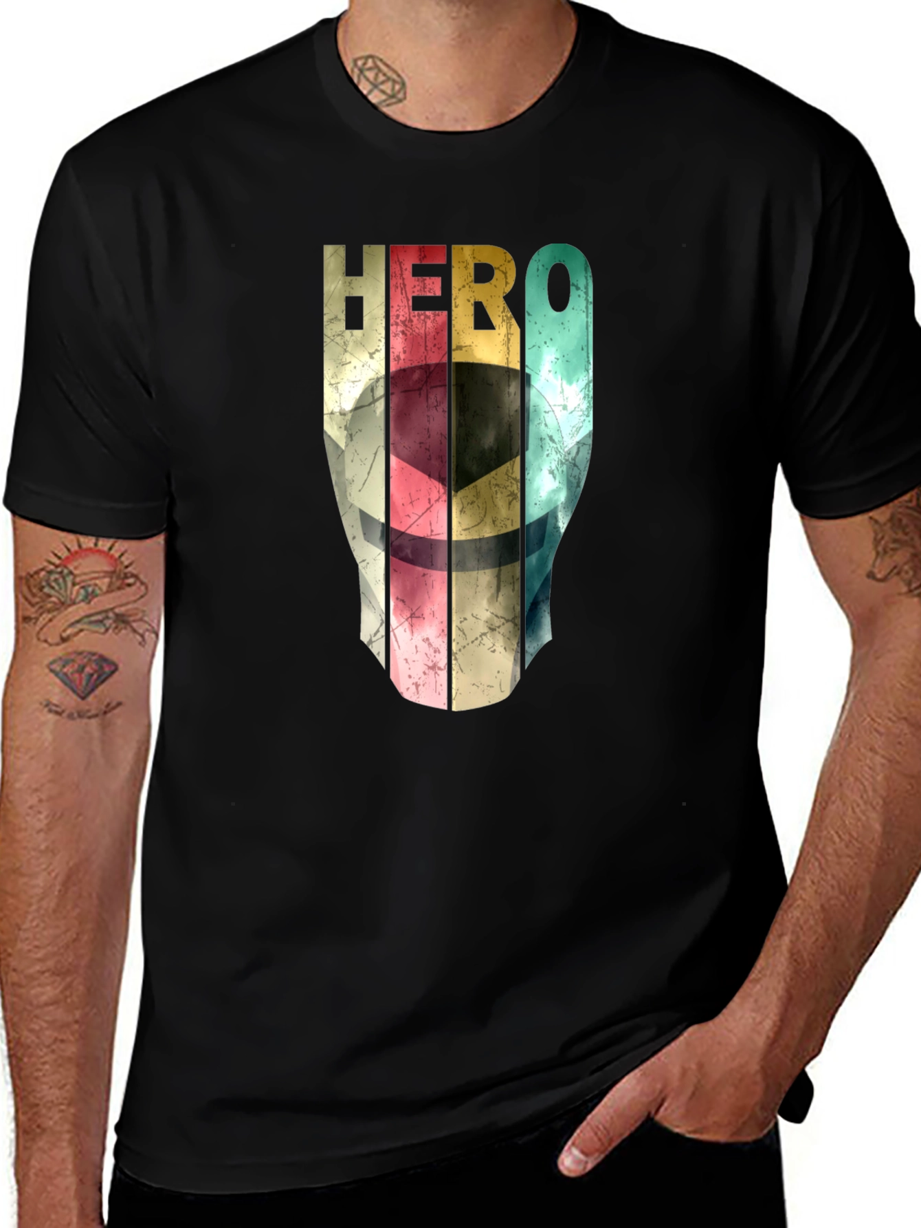 Variant 18 of Retro HERO Graphic T-Shirt - Cool Vintage Design