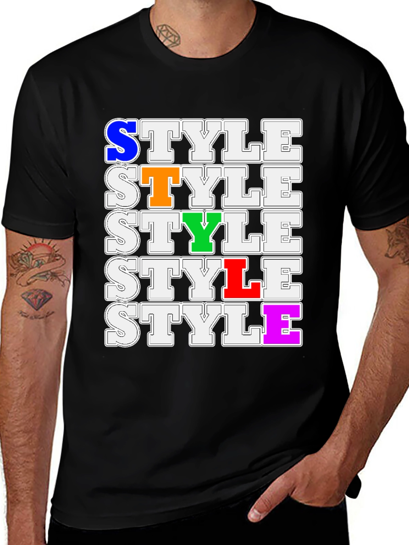 Variant 16 of Colorful Style Graphic Tee - Trendy Casual Wear