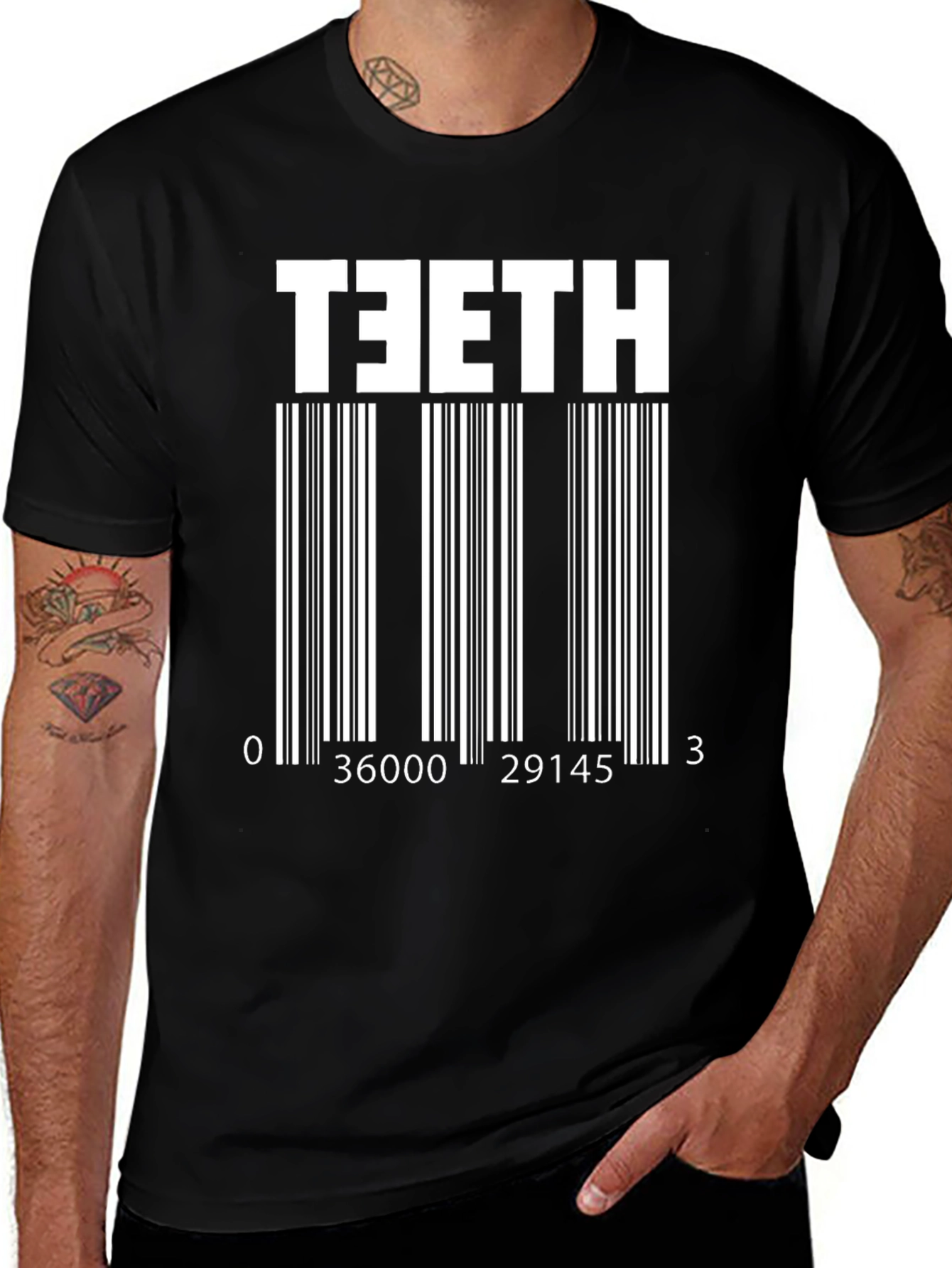 Variant 23 of TEETH Barcode Novelty T-Shirt