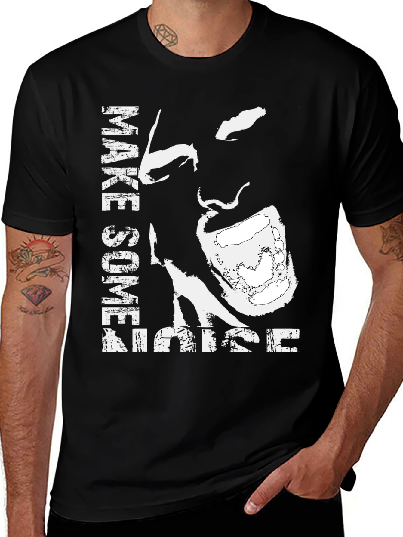 Make Some Noise Graphic Tee - Black
