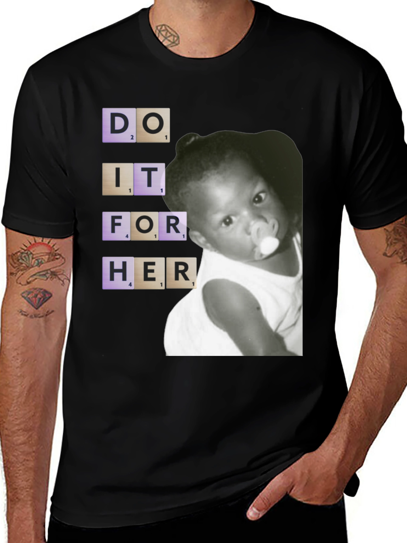 Variant 16 of Do It For Her Baby T-Shirt - Black