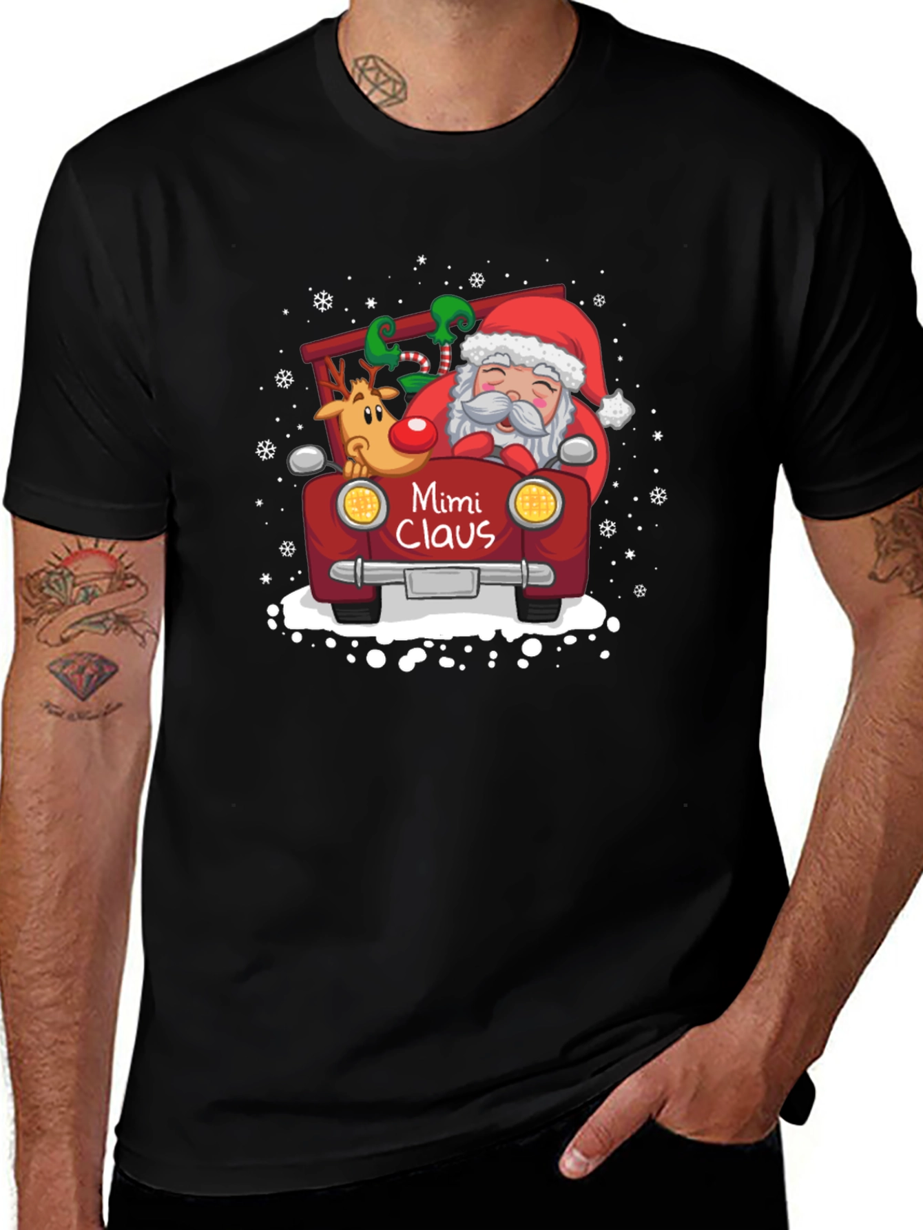 Mimi Claus Santa T-Shirt: Festive Holiday Wear