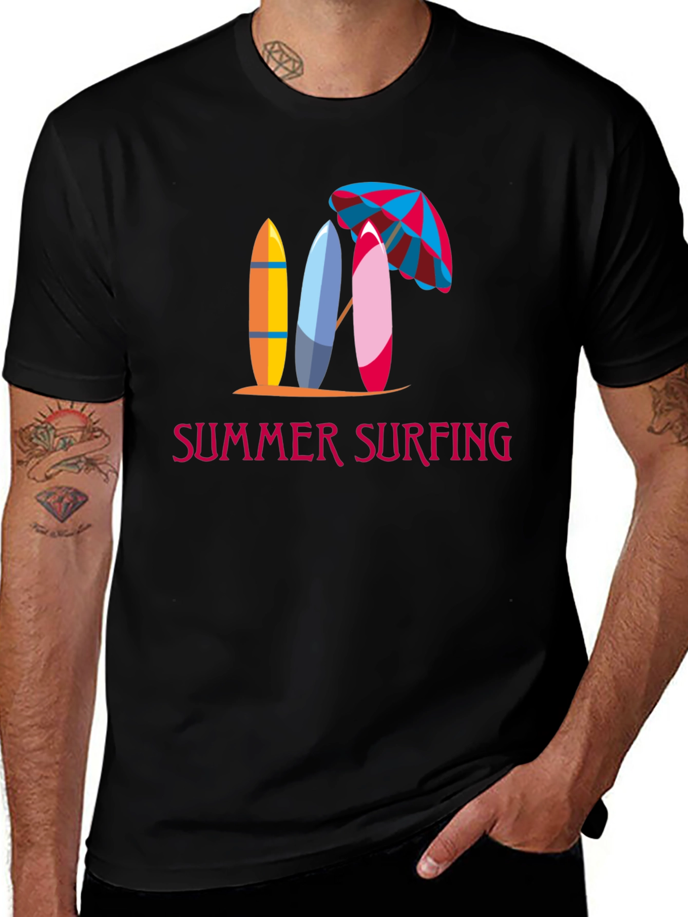 Variant 9 of Summer Surfing Graphic Tee - Beach Vibes