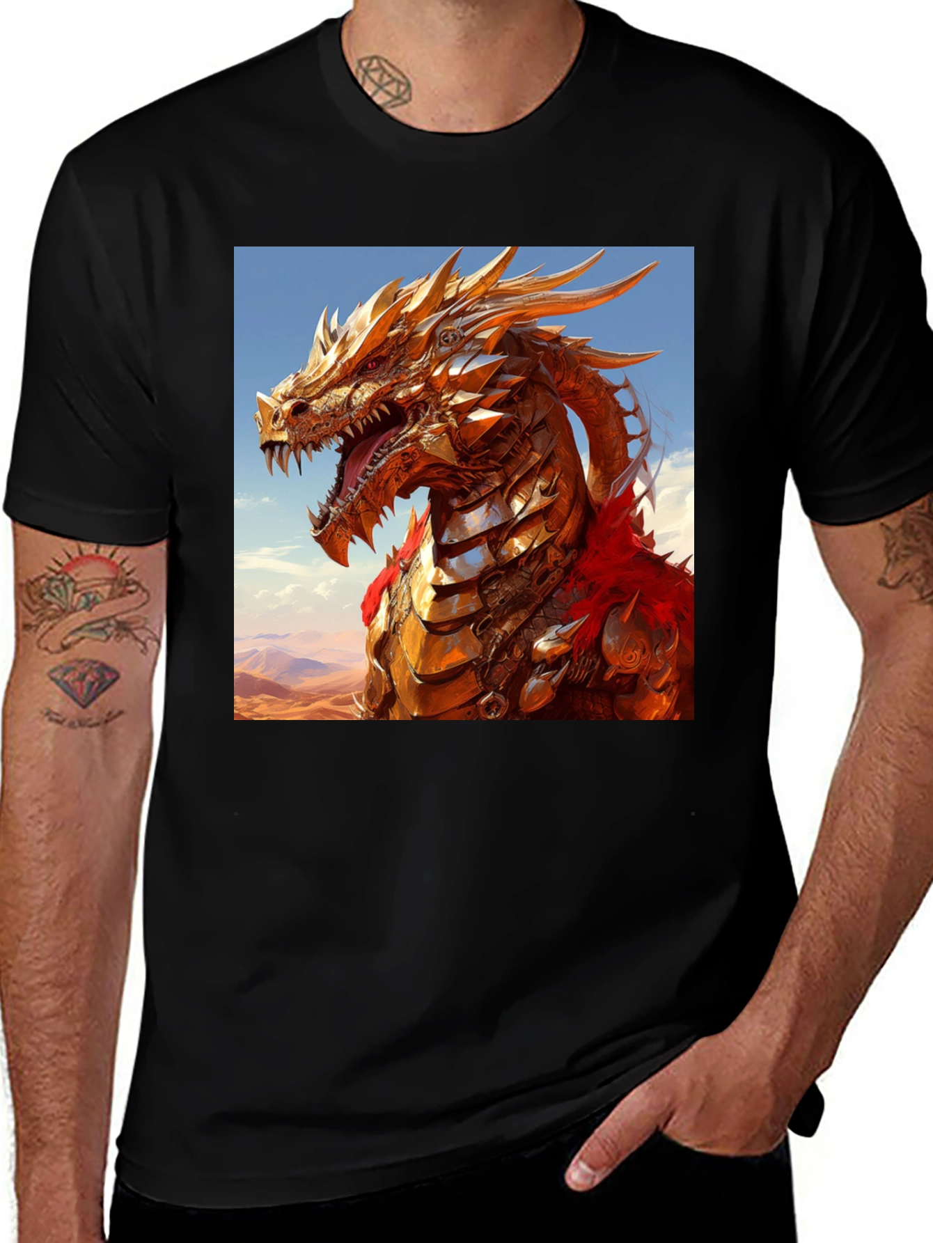 Variant 30 of Dragon Graphic Tee - Fierce Fantasy Design