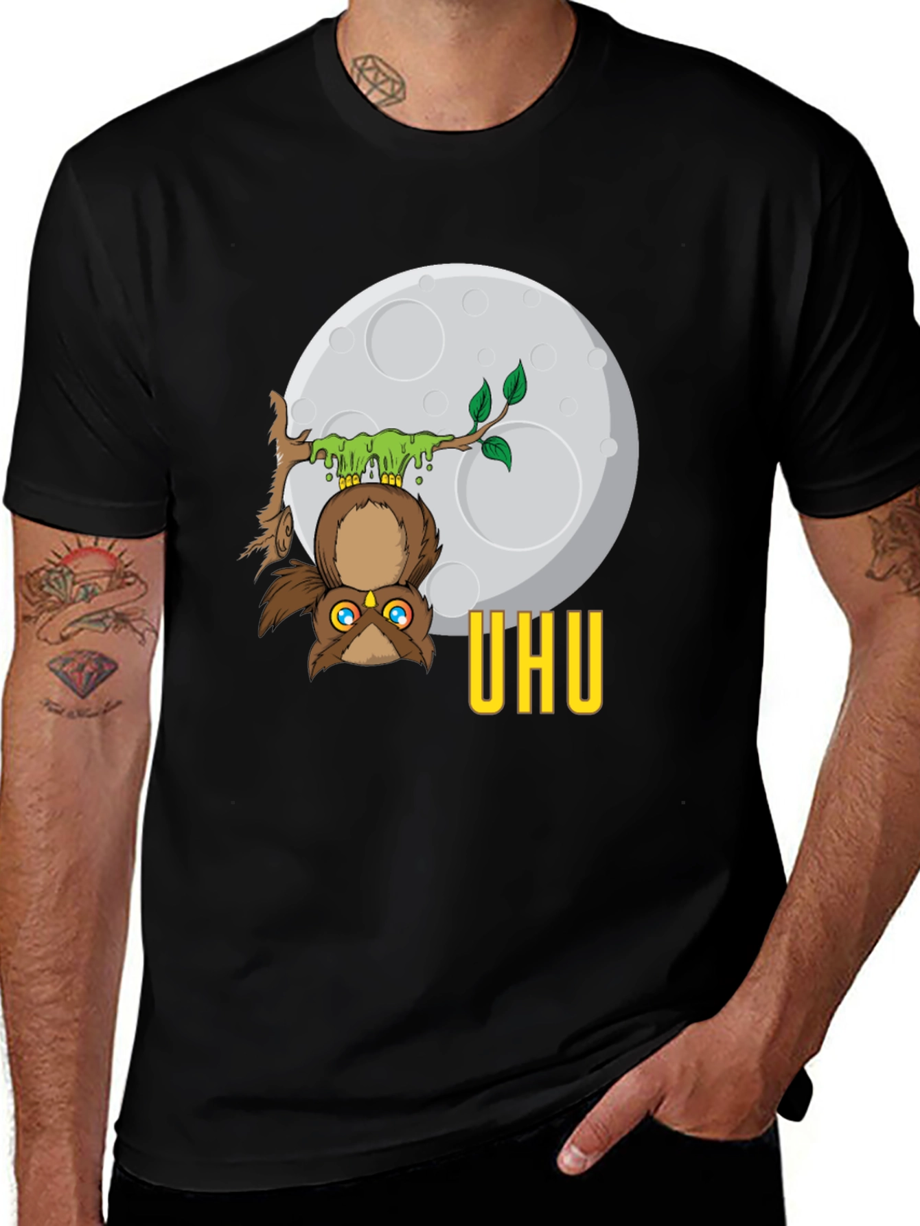 Variant 17 of UHU Upside Down Owl T-Shirt