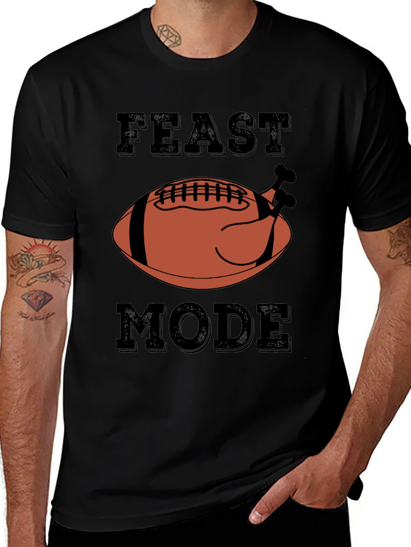 Feast Mode Football Turkey Graphic Tee