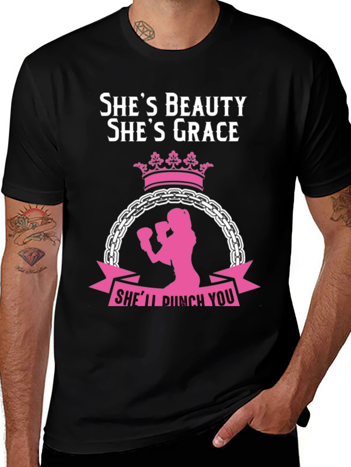 Variant 6 of She's Beauty She's Grace Women's Boxing T-Shirt