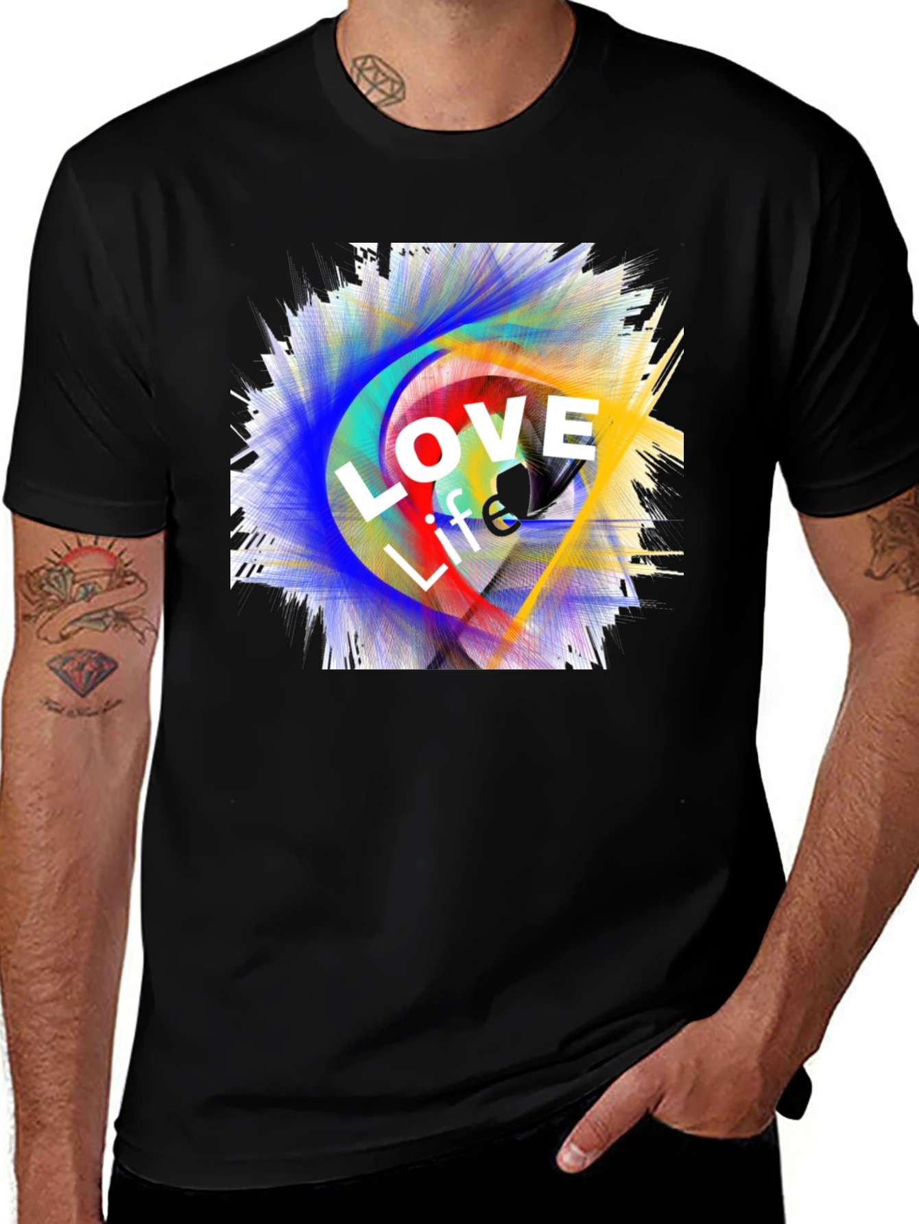 Variant 4 of Love Life Graphic Tee - Black