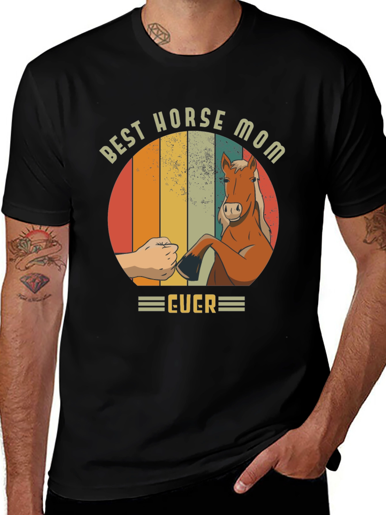 Variant 9 of Best Horse Mom Ever T-Shirt - Equestrian Gift