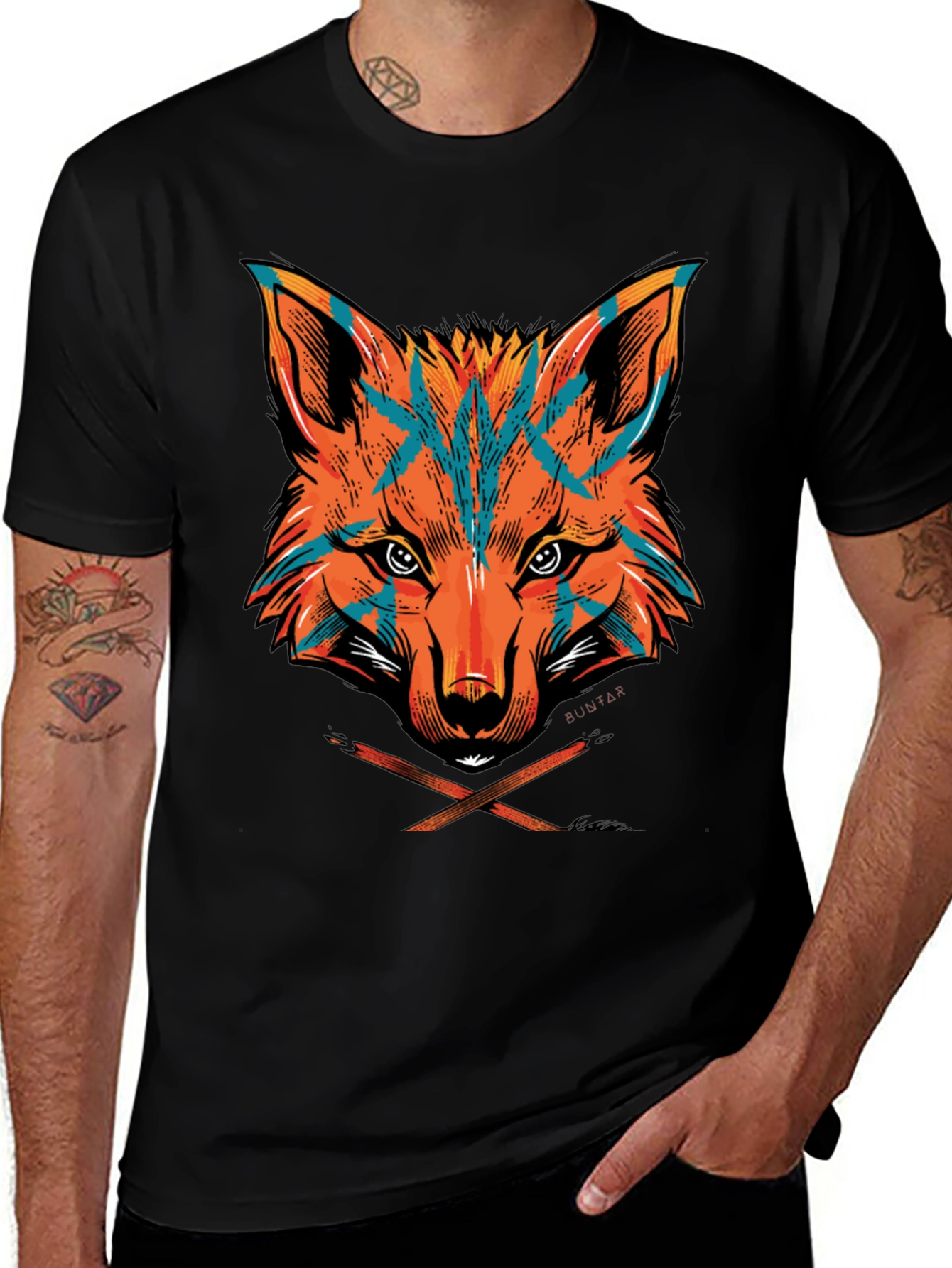 Variant 24 of Fox Graphic Tee - Cool Animal Print T-Shirt