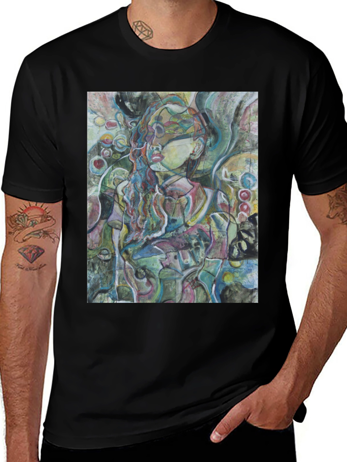 Variant 21 of Abstract Art Tee - Colorful Expression