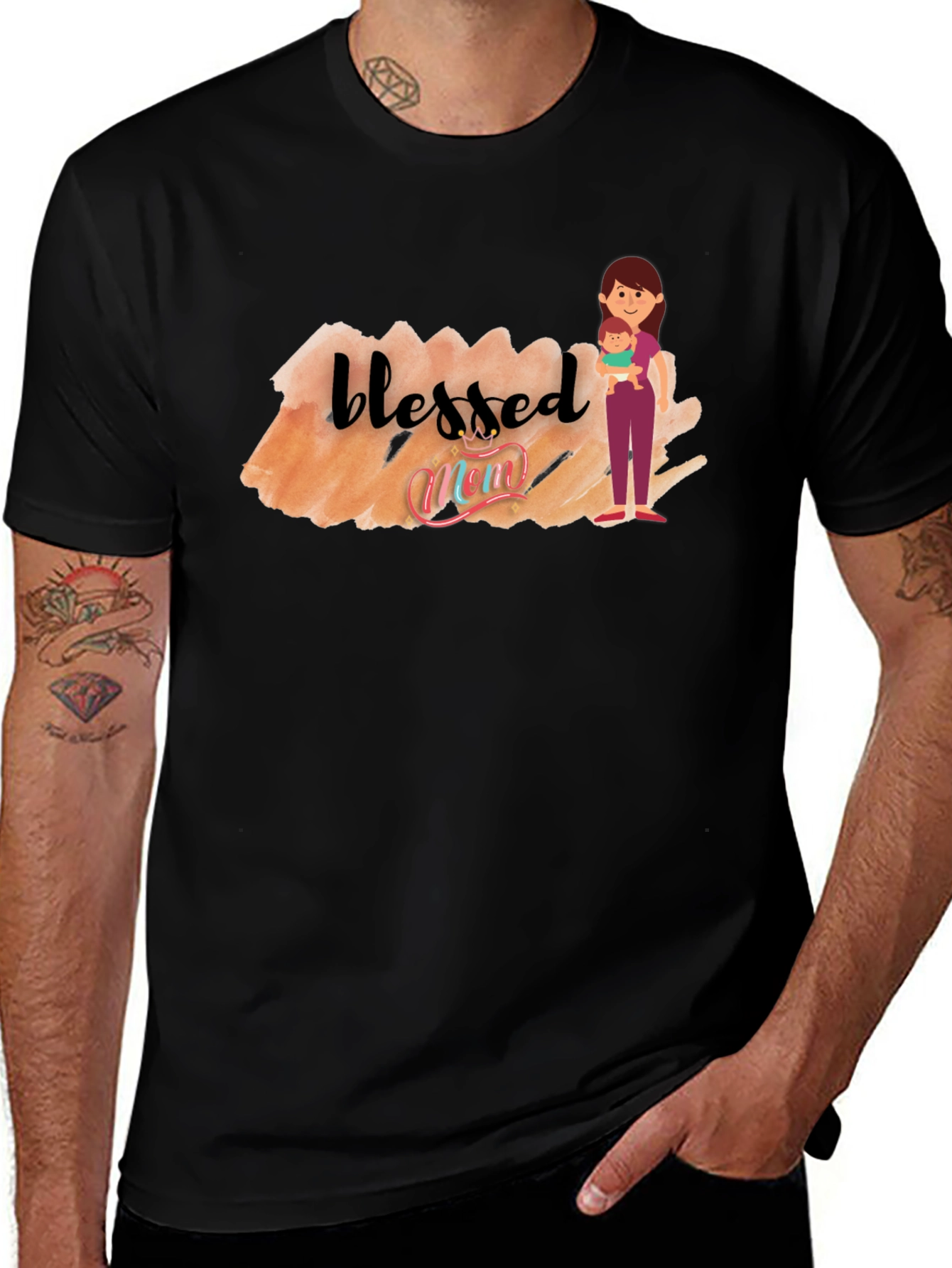 Variant 30 of Blessed Mom Graphic T-Shirt