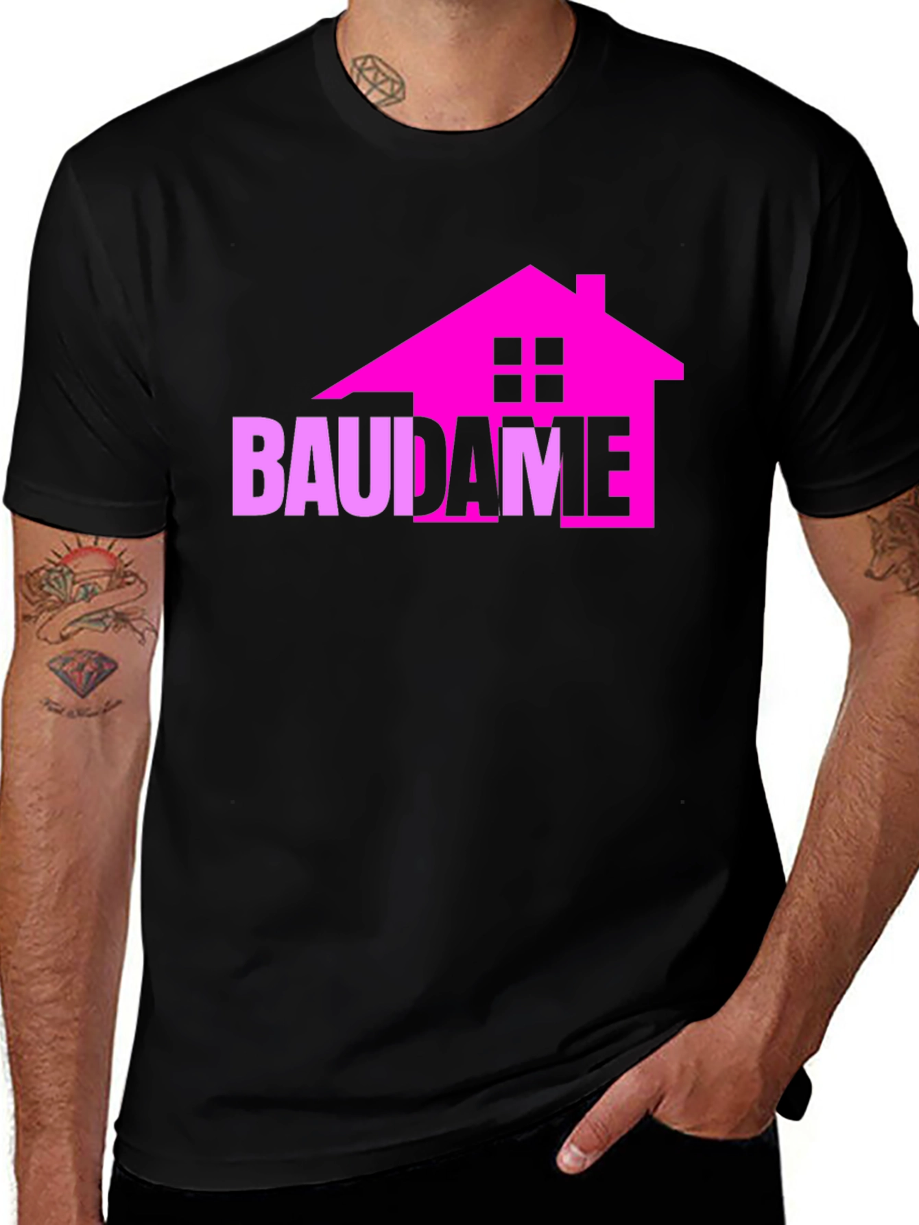 Variant 19 of BAUDAME House Graphic Tee - Unique Design