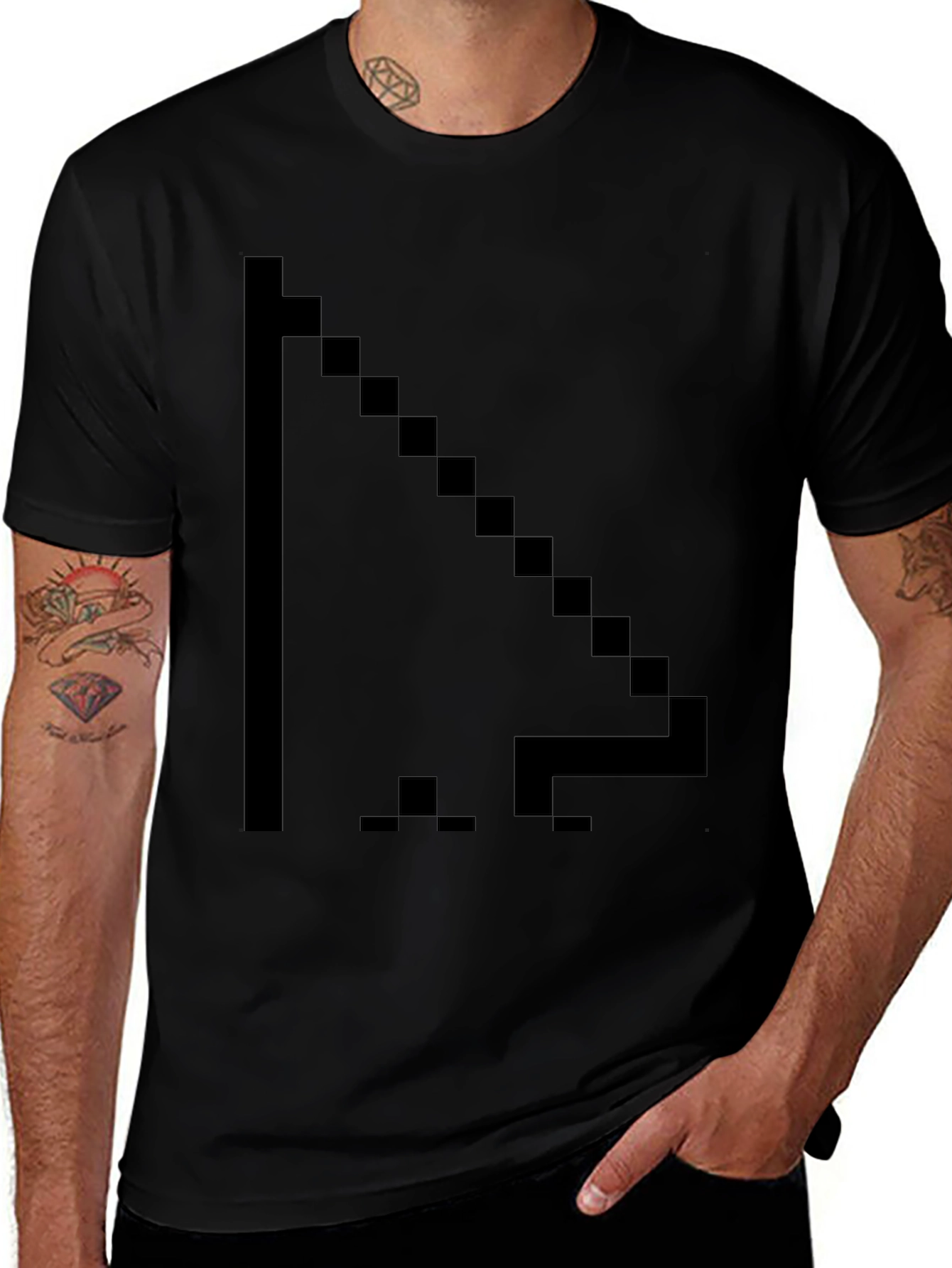 Variant 17 of Pixel Arrow Graphic Tee - Retro Gaming Style