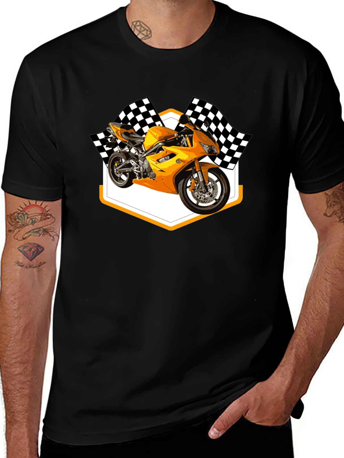 Variant 6 of Motorcycle Racing Graphic T-Shirt