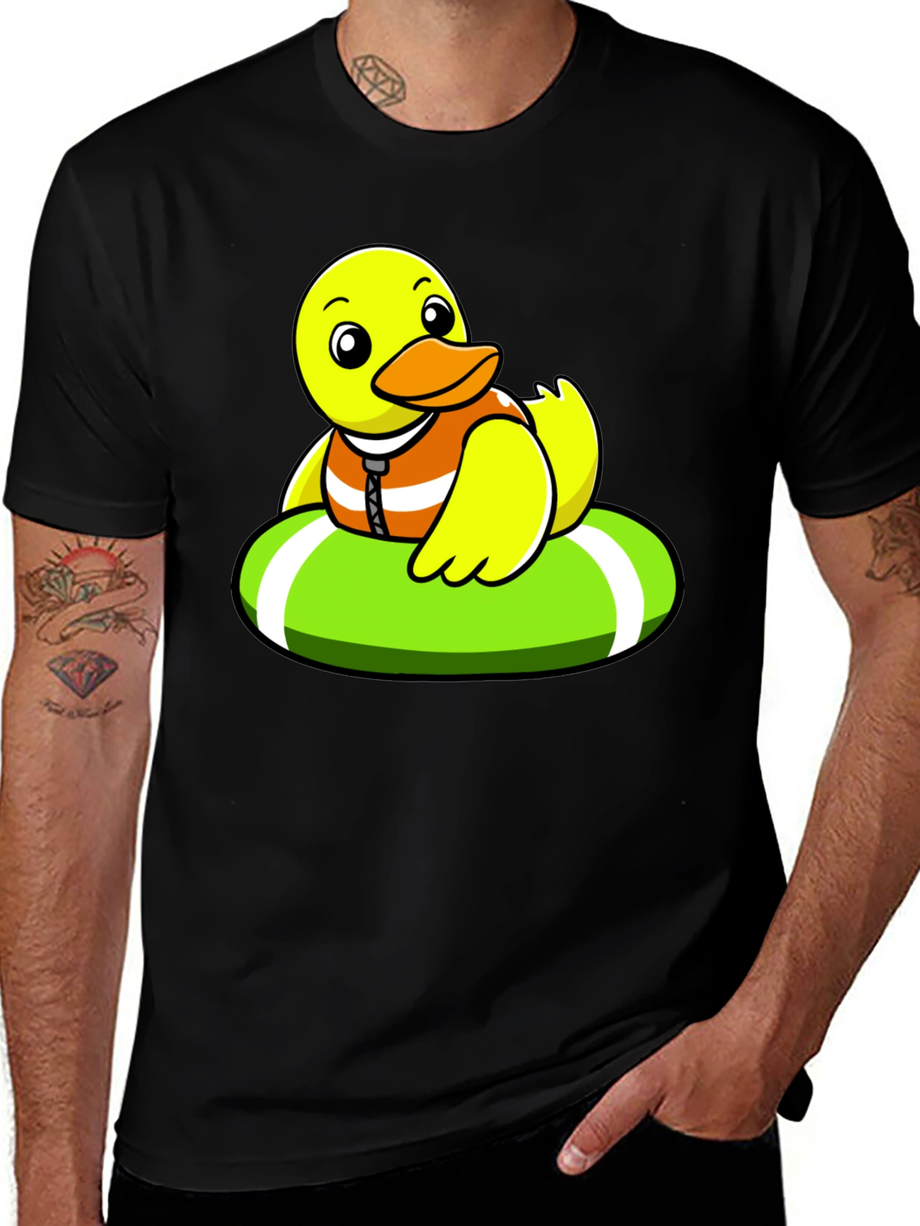 Variant 12 of Duck on Inner Tube Graphic Tee