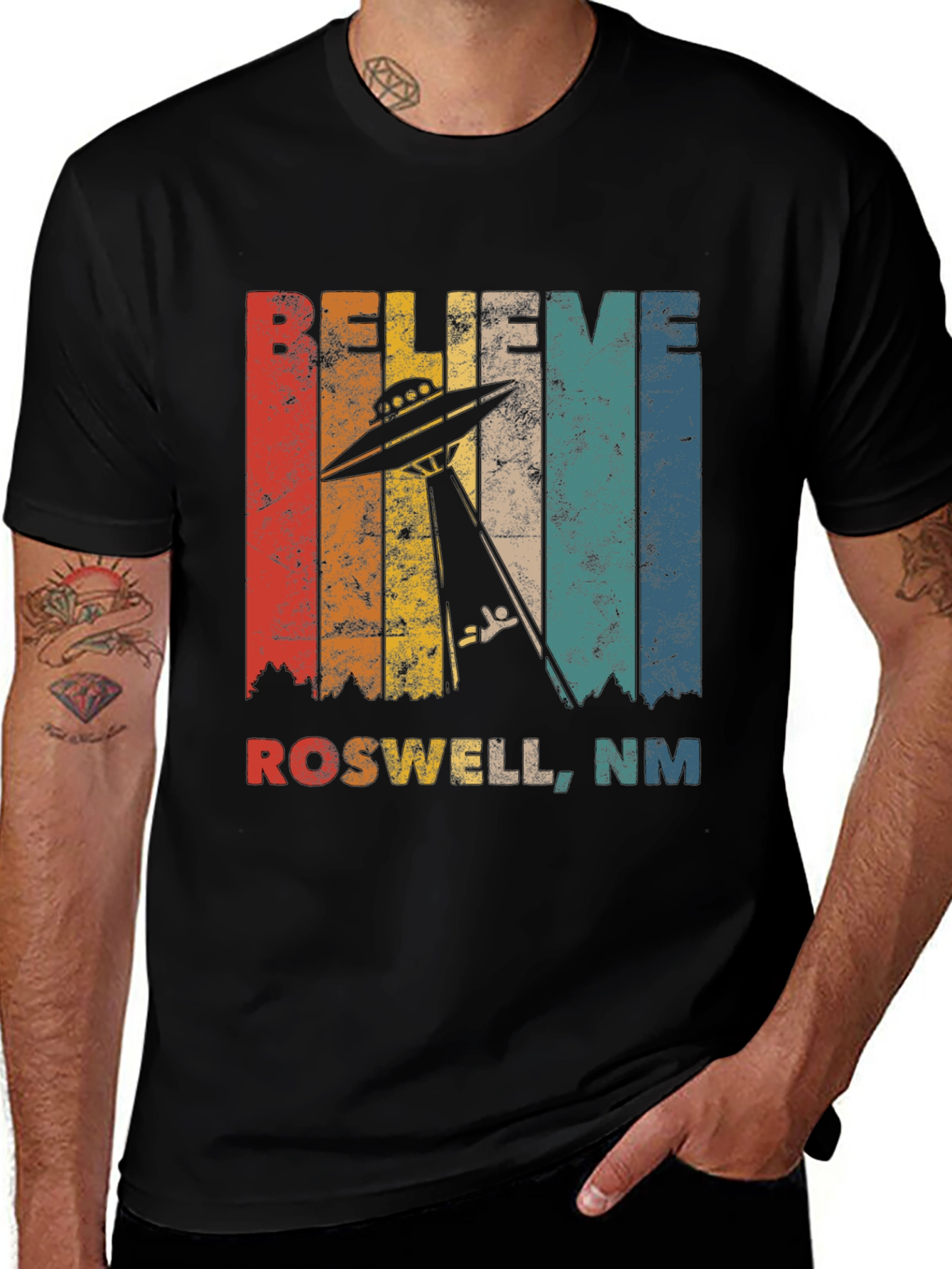 Believe Roswell NM UFO T-Shirt