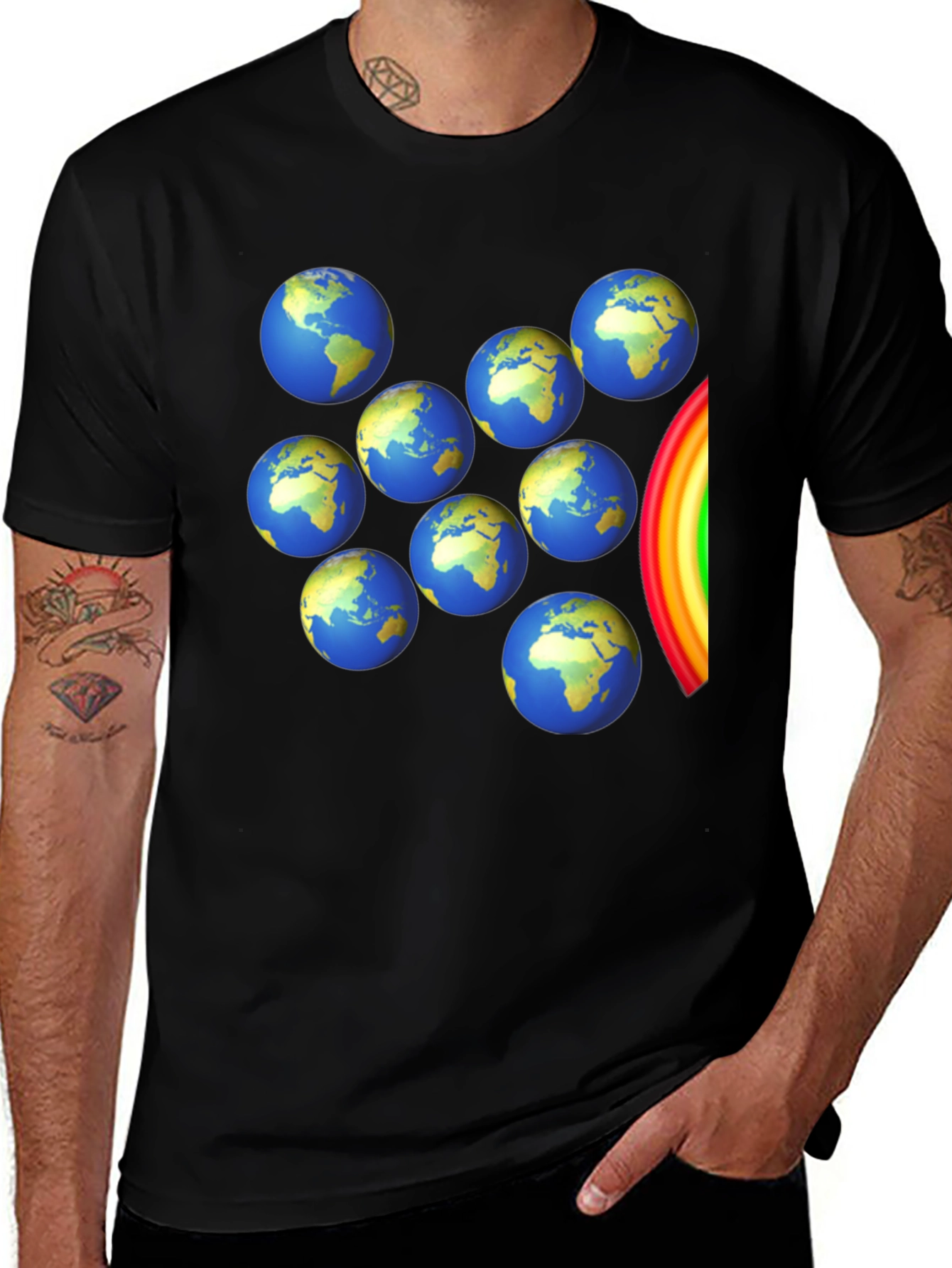 Globes and Rainbow T-Shirt