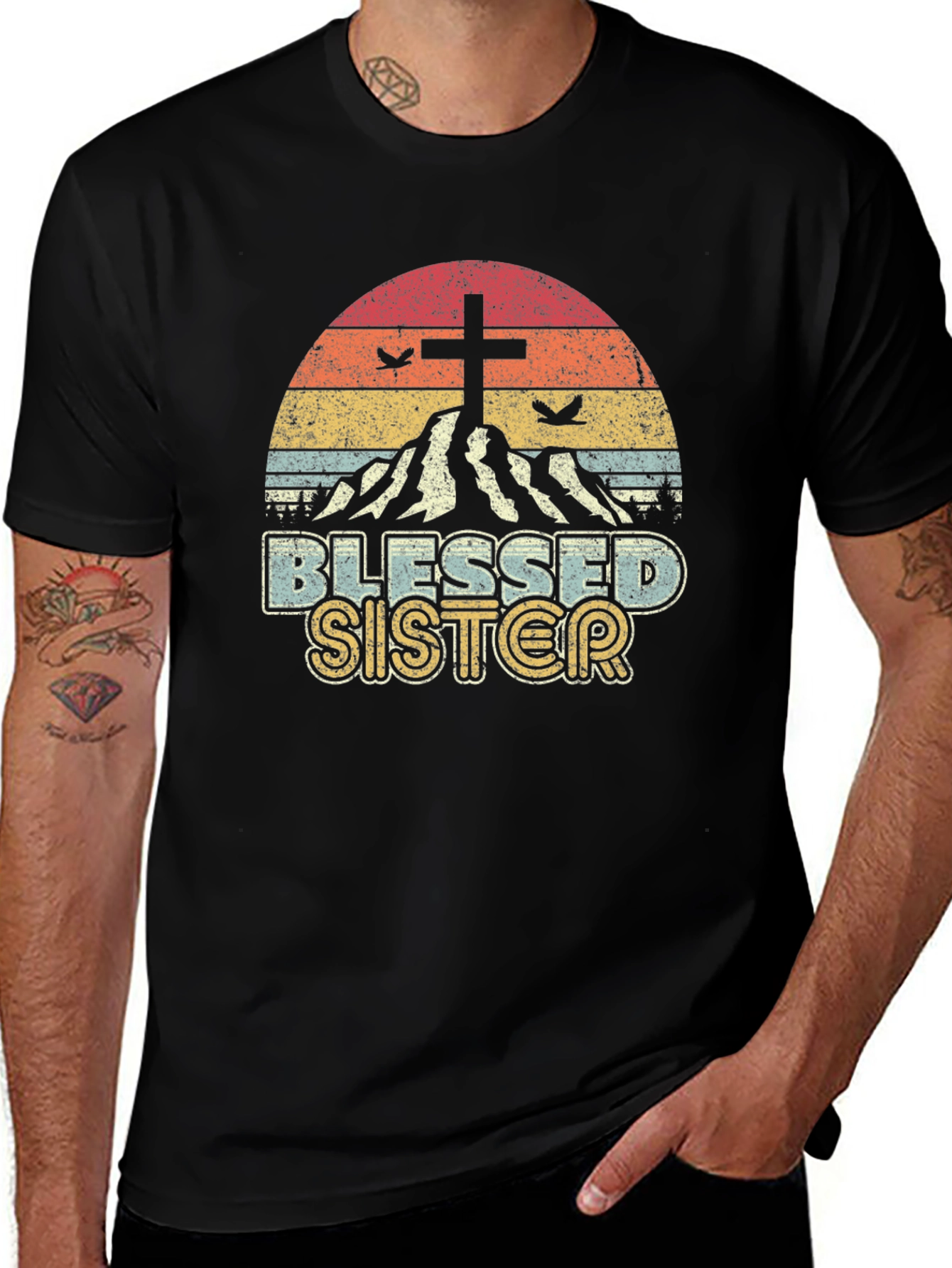 Variant 14 of Blessed Sister T-Shirt - Religious Graphic Tee