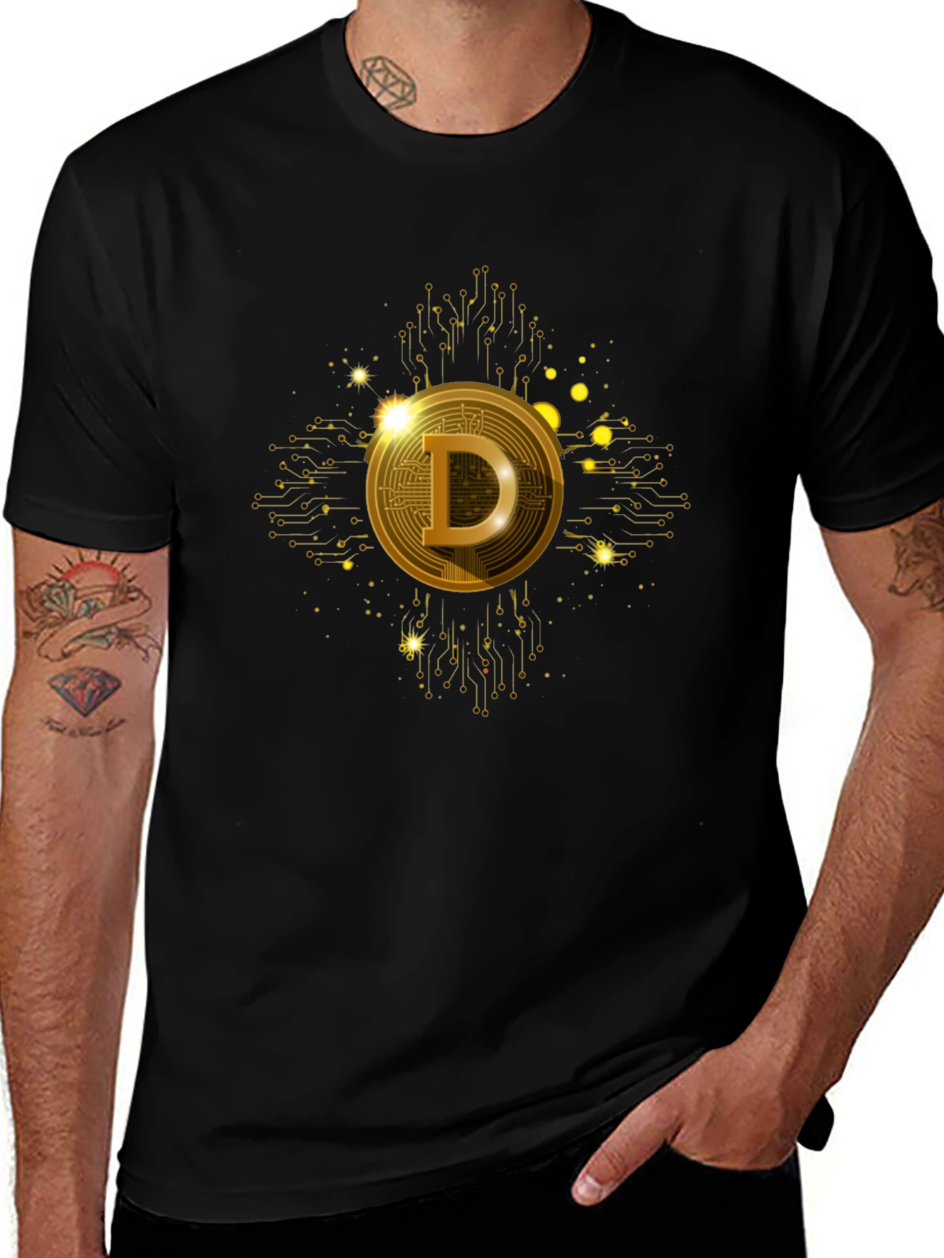 Variant 12 of D Coin Graphic Tee - Crypto Style