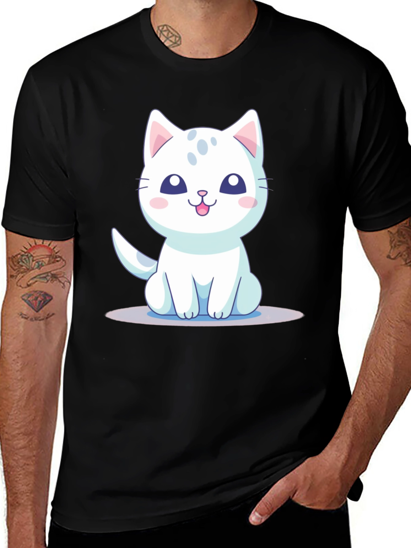 Variant 24 of Cute Cartoon Cat Graphic T-Shirt