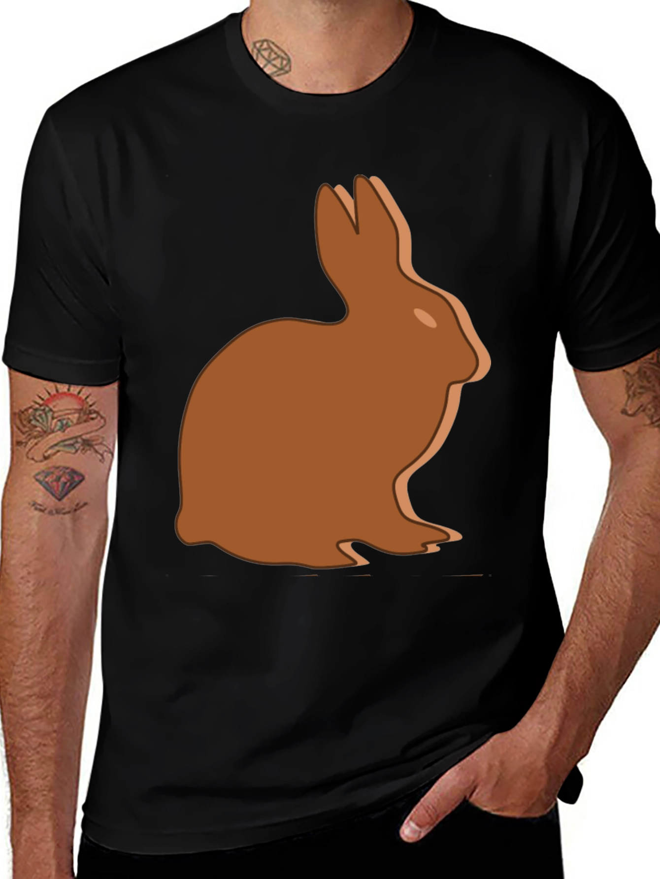 Variant 7 of Chocolate Bunny T-Shirt - Easter Apparel