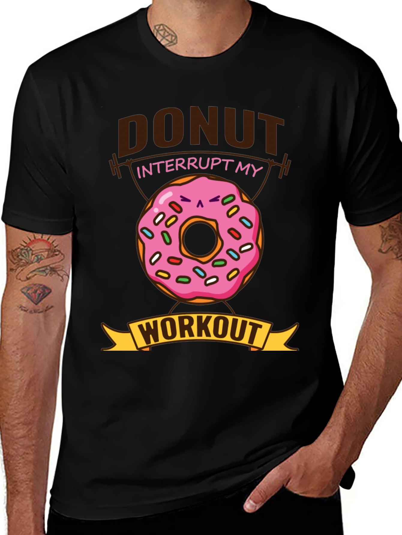 Variant 27 of Donut Interrupt My Workout Funny T-Shirt