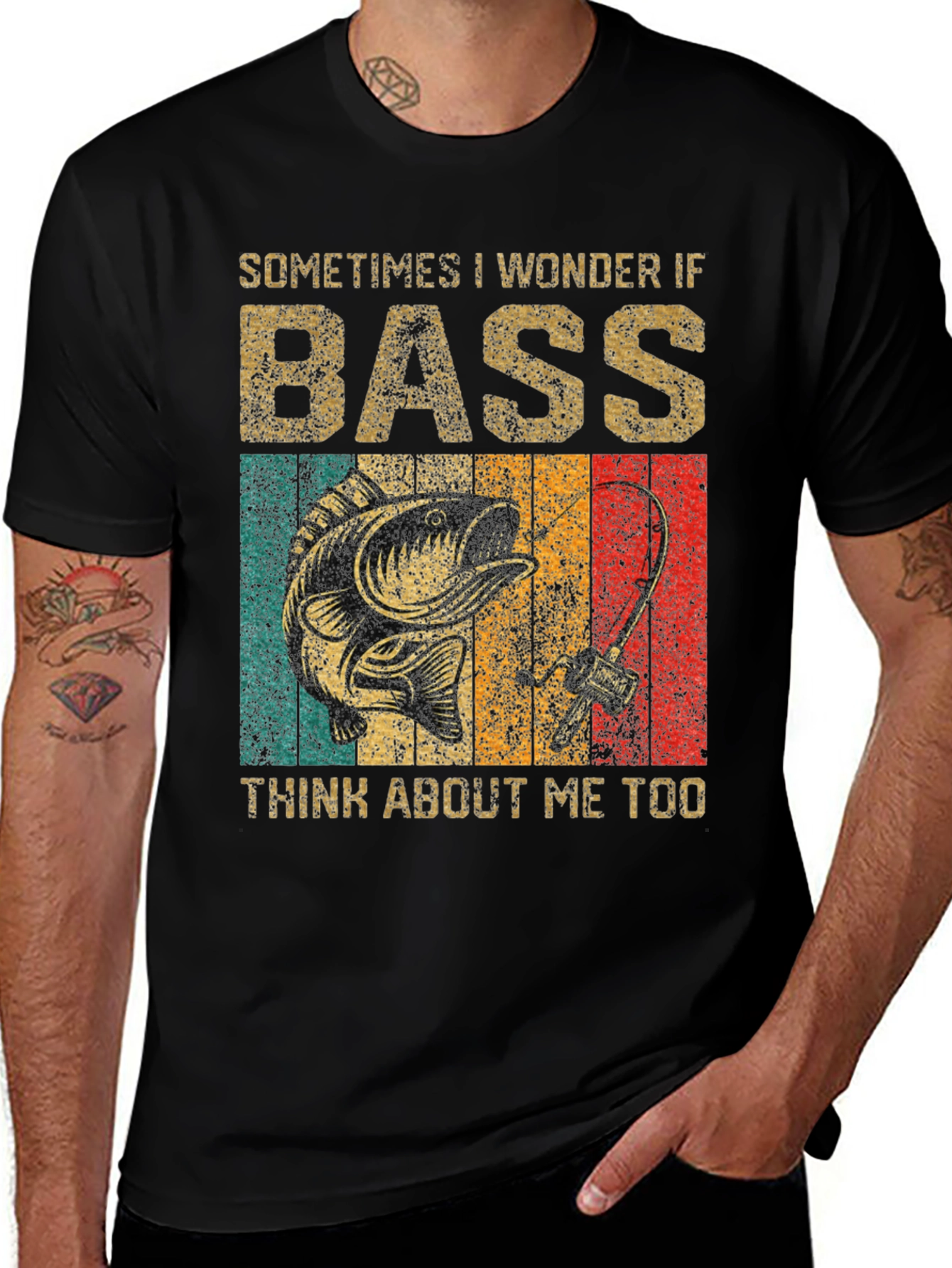 Variant 13 of Bass Fishing T-Shirt - Fisherman's Dream Tee
