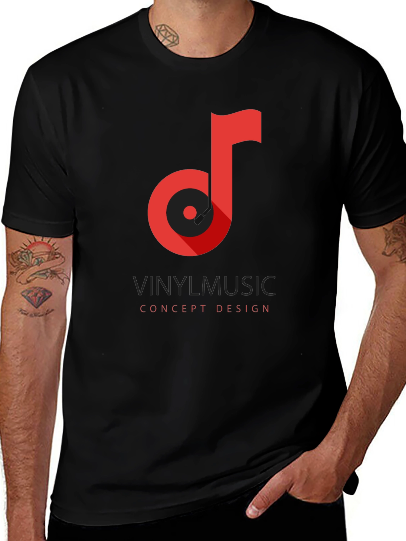 Variant 20 of Vinyl Music Graphic Tee - Concept Design Shirt