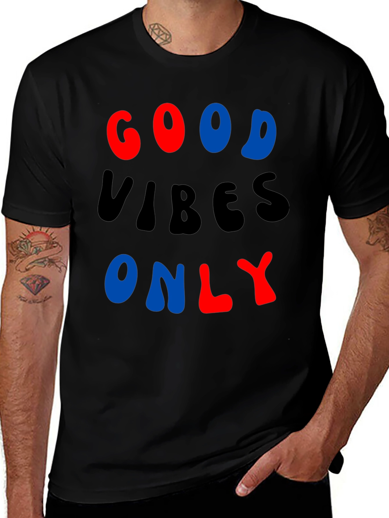 Variant 30 of Good Vibes Only Graphic Tee - Casual Comfort