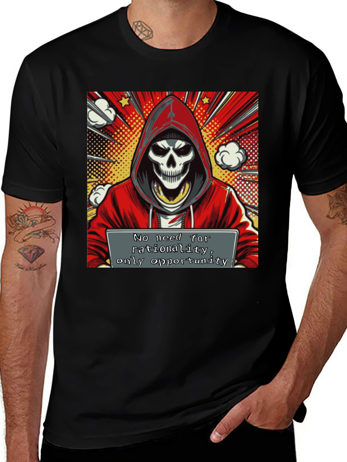 Variant 20 of Hooded Grim Reaper Graphic Tee - Opportunity