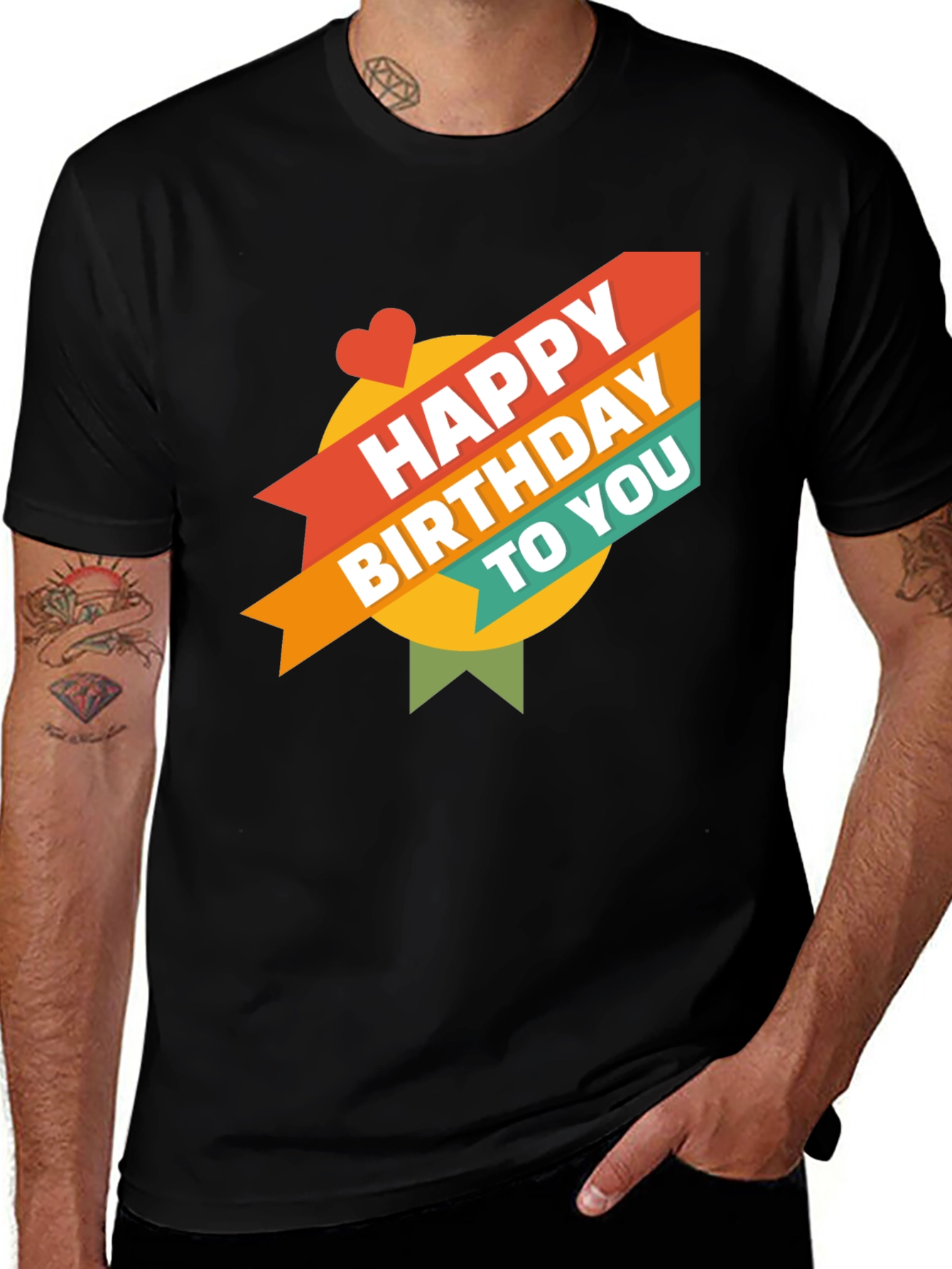 Variant 25 of Happy Birthday T-Shirt, Colorful Graphic Tee