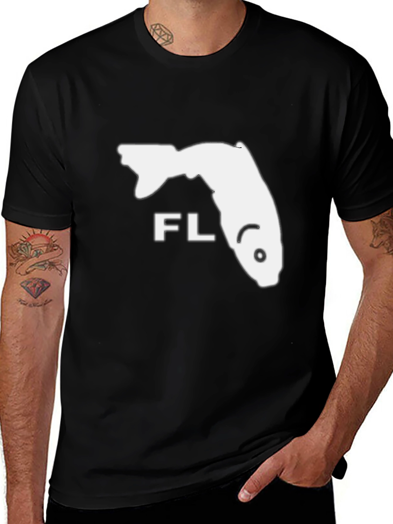 Florida Fish Graphic Tee - Black