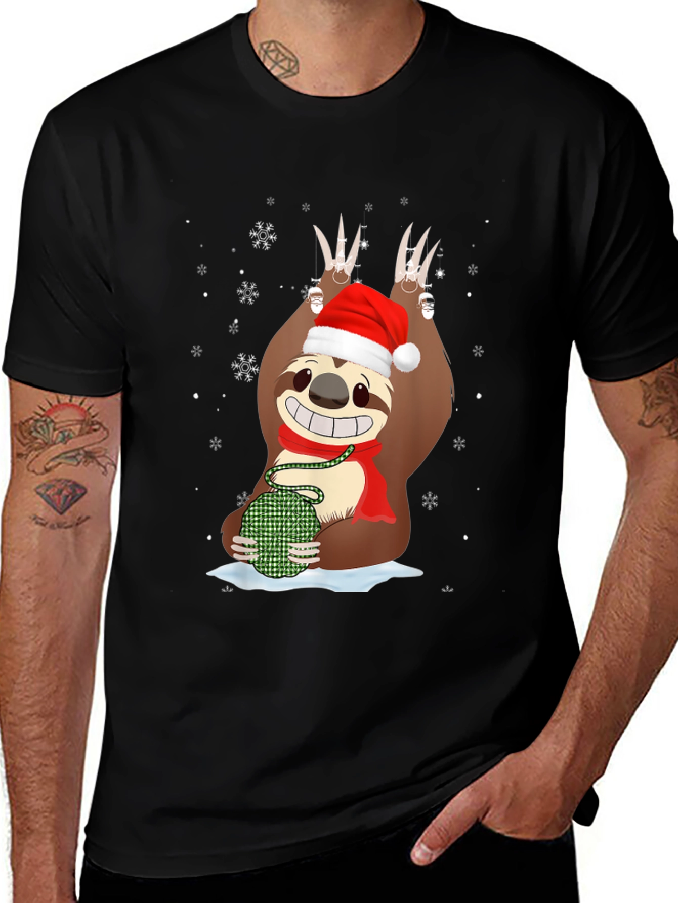 Festive Sloth Christmas T-Shirt
