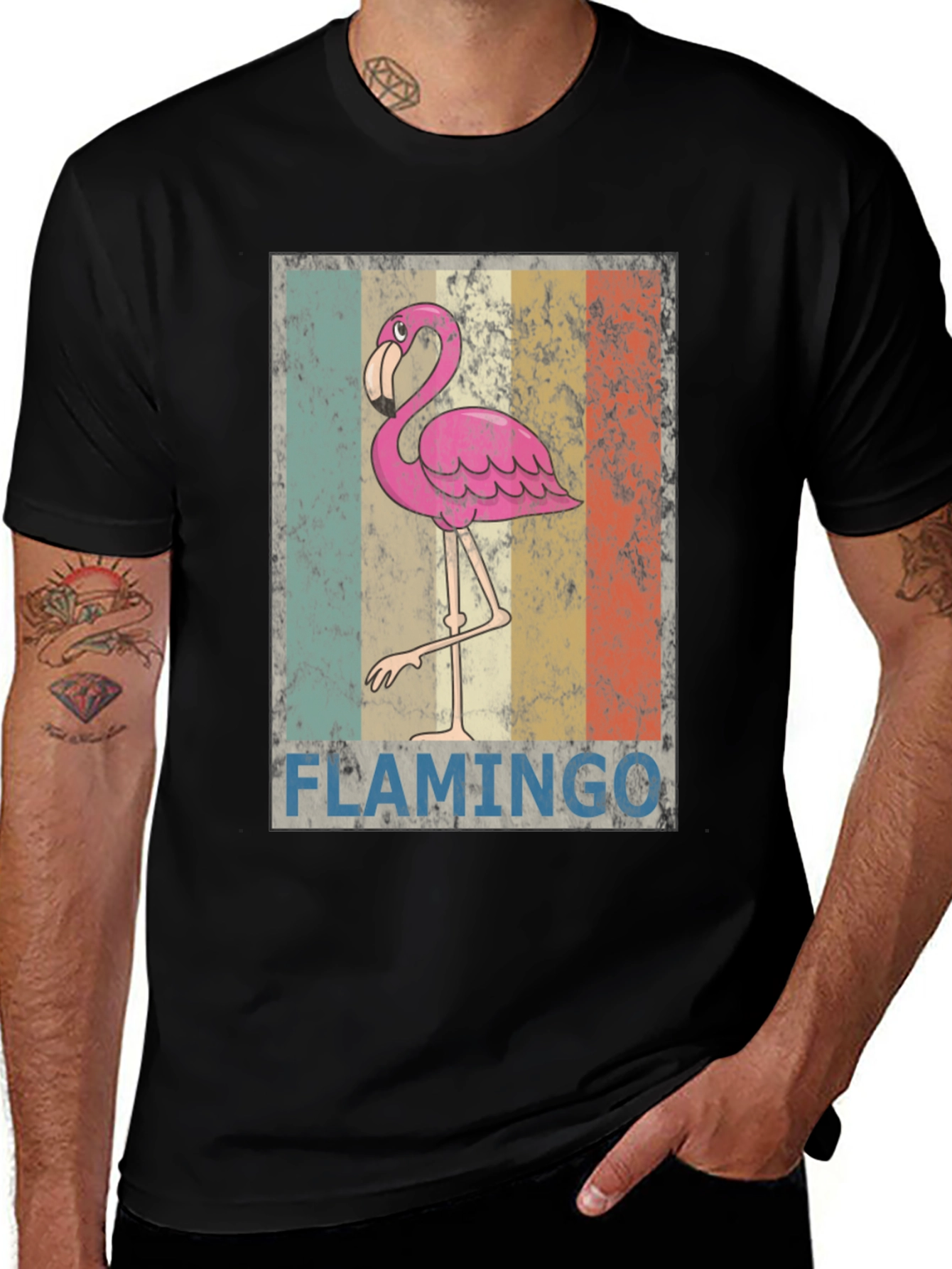 Variant 12 of Retro Flamingo Graphic Tee