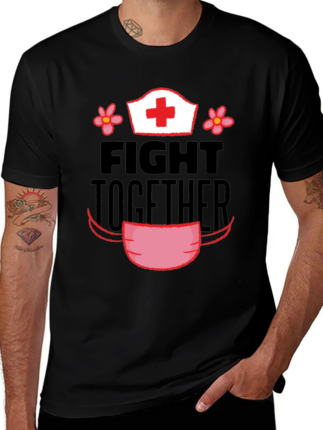 Variant 19 of Fight Together T-Shirt - Nurse Design