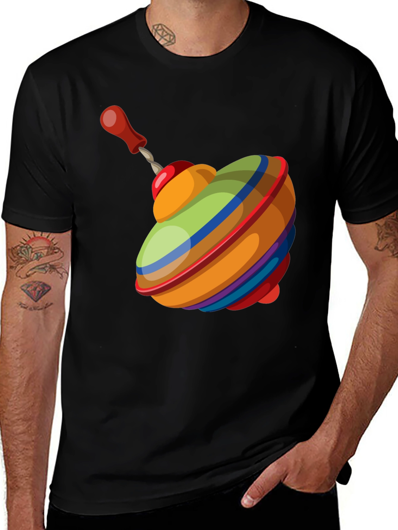 Variant 12 of Colorful Spinning Top T-Shirt