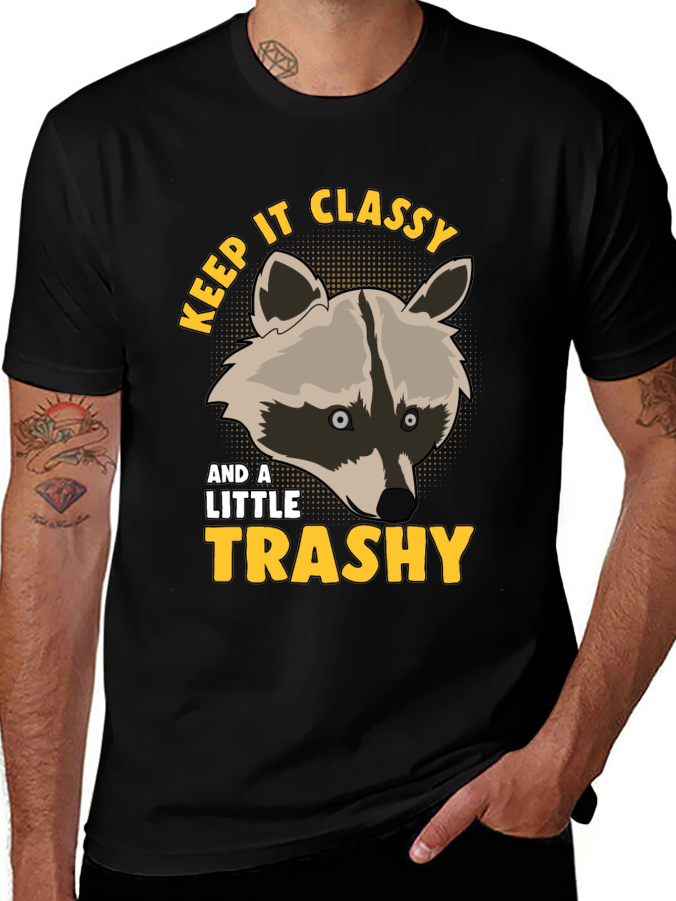 Variant 28 of Keep It Classy & A Little Trashy Raccoon T-Shirt