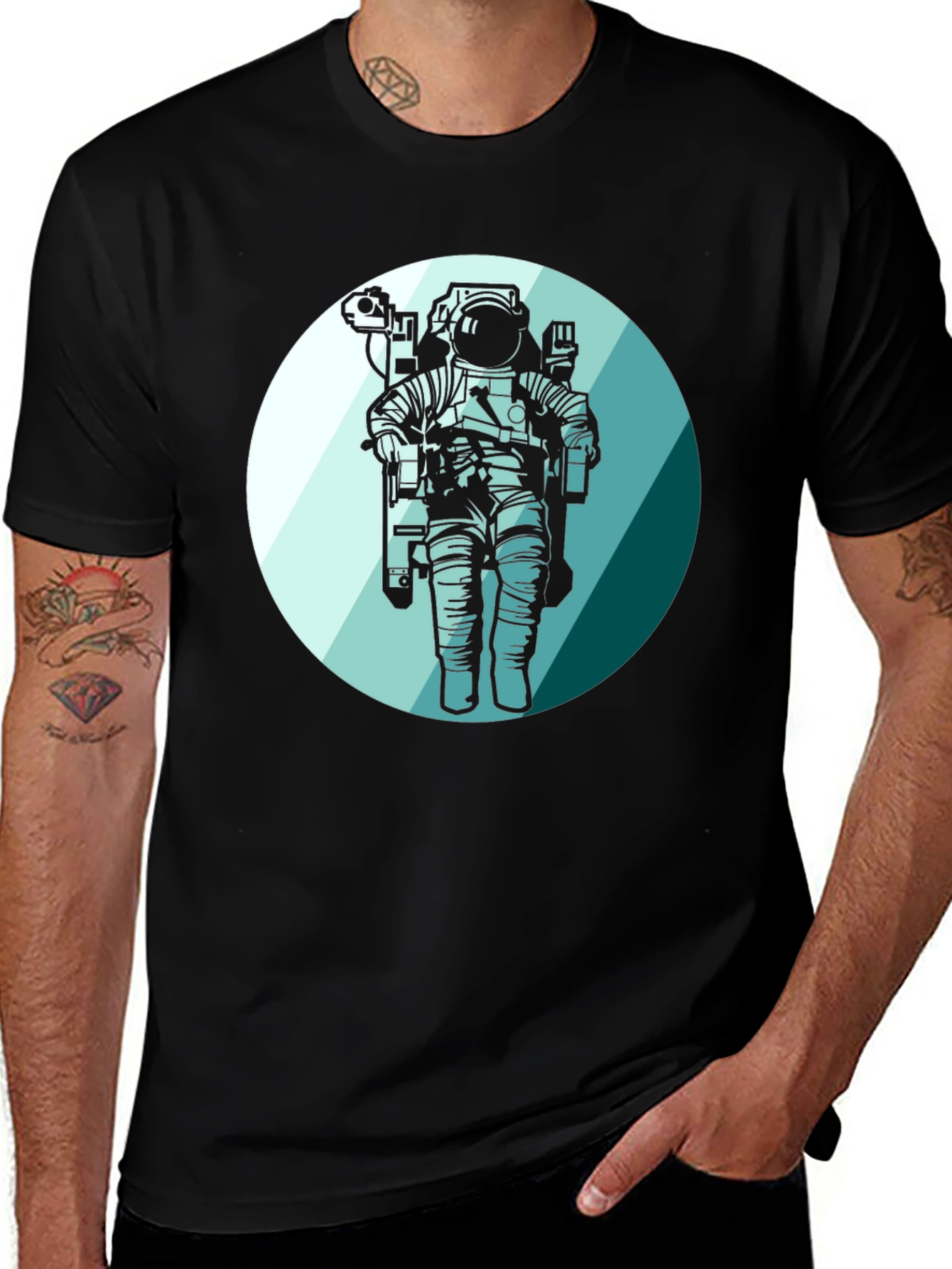 Variant 16 of Astronaut Graphic Tee - Cool Space Design