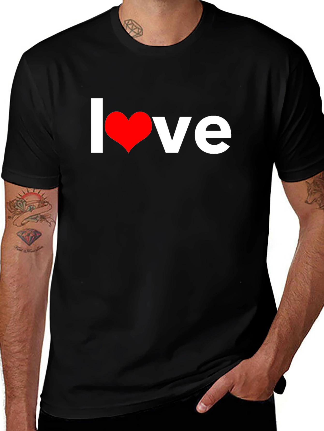 Variant 28 of Love Graphic Black T-Shirt