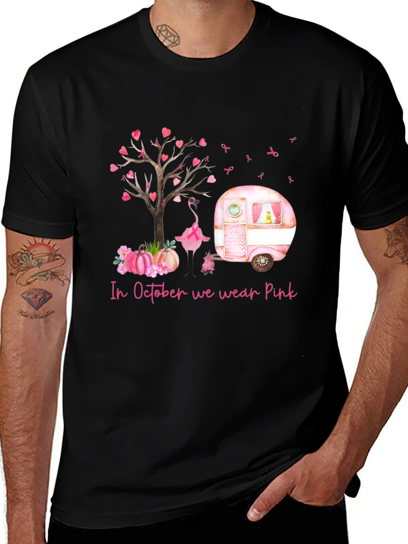 Pink October Awareness Camping Tee