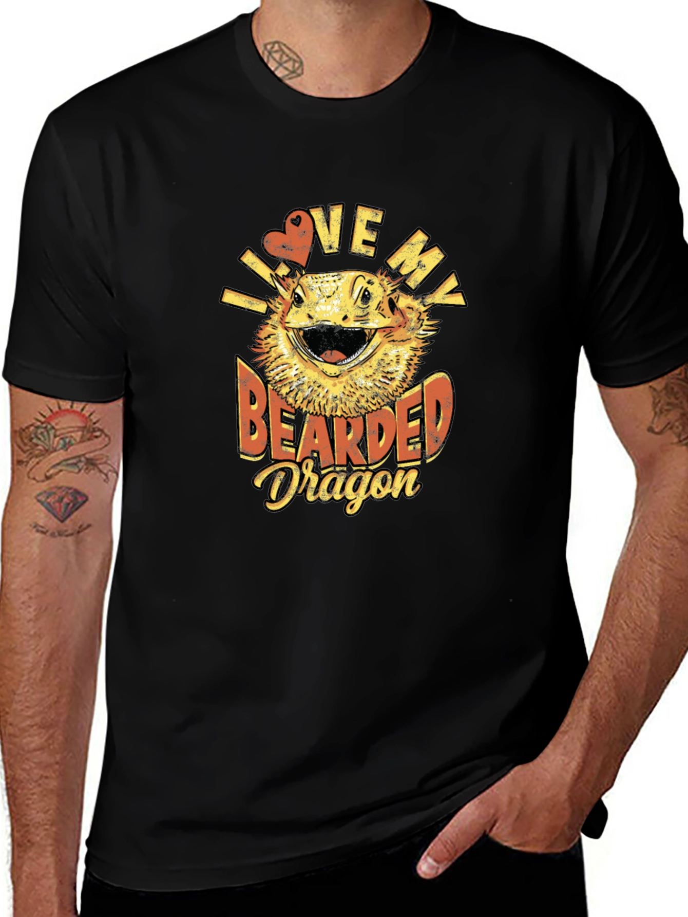 Variant 15 of I Love My Bearded Dragon Graphic T-Shirt