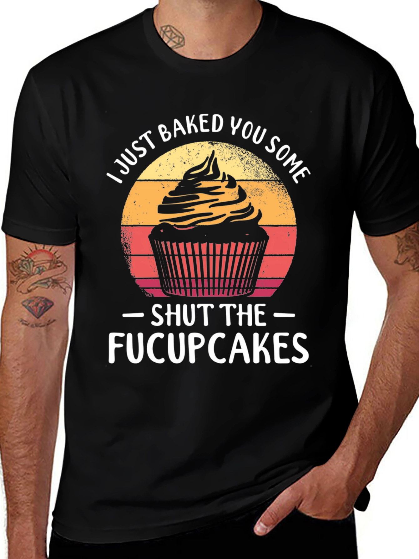 Variant 4 of Funny Cupcake T-Shirt - Shut the Fucupcakes Graphic Tee