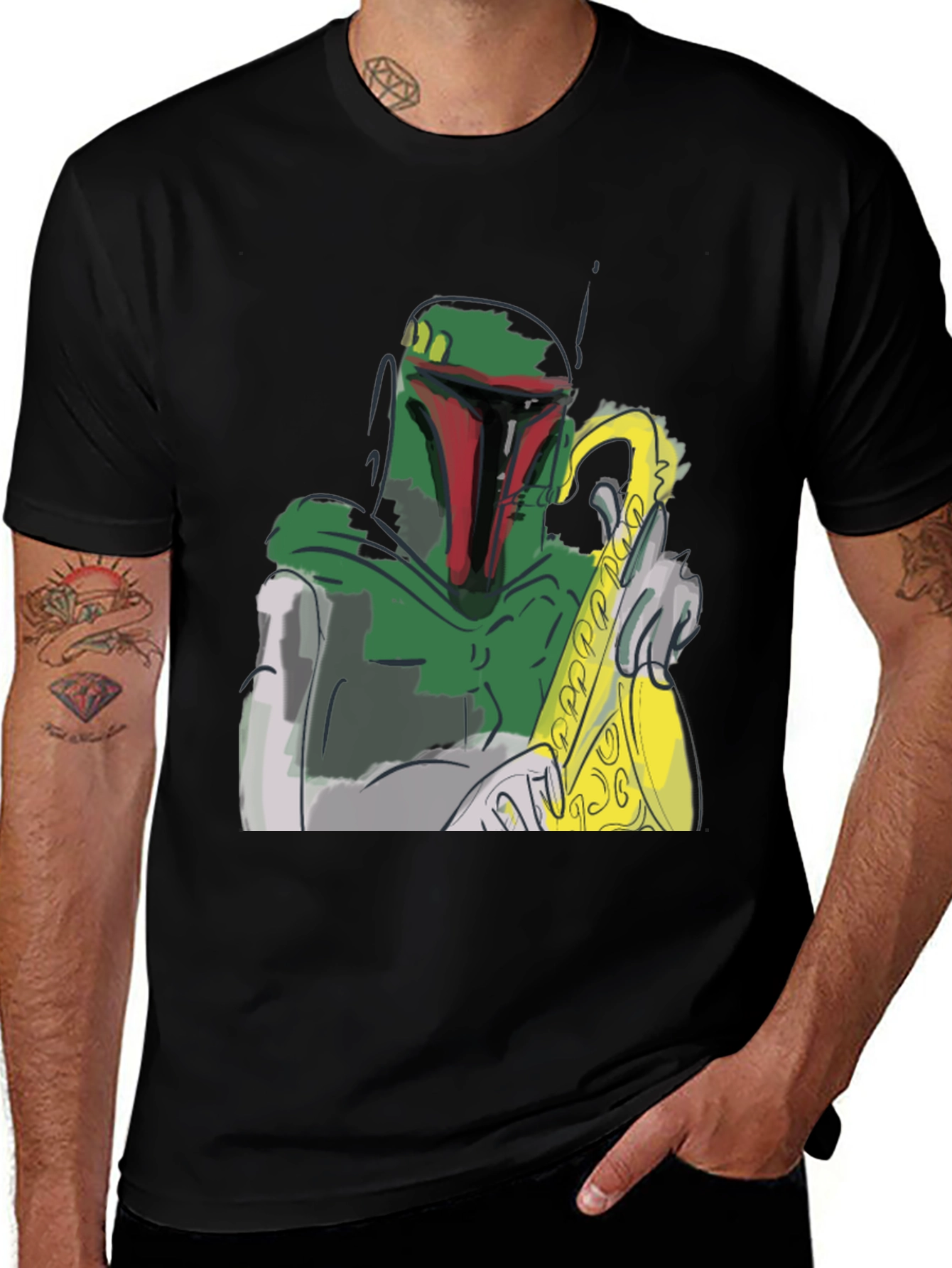 Boba Fett Saxophone T-Shirt - Star Wars Fan Apparel