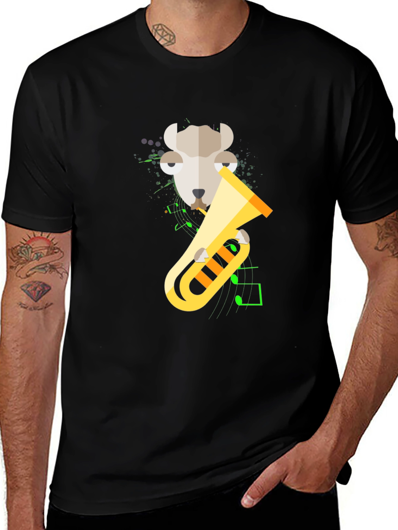 Variant 3 of Musical Sheep Graphic Tee - Unique Design, Comfortable Fit
