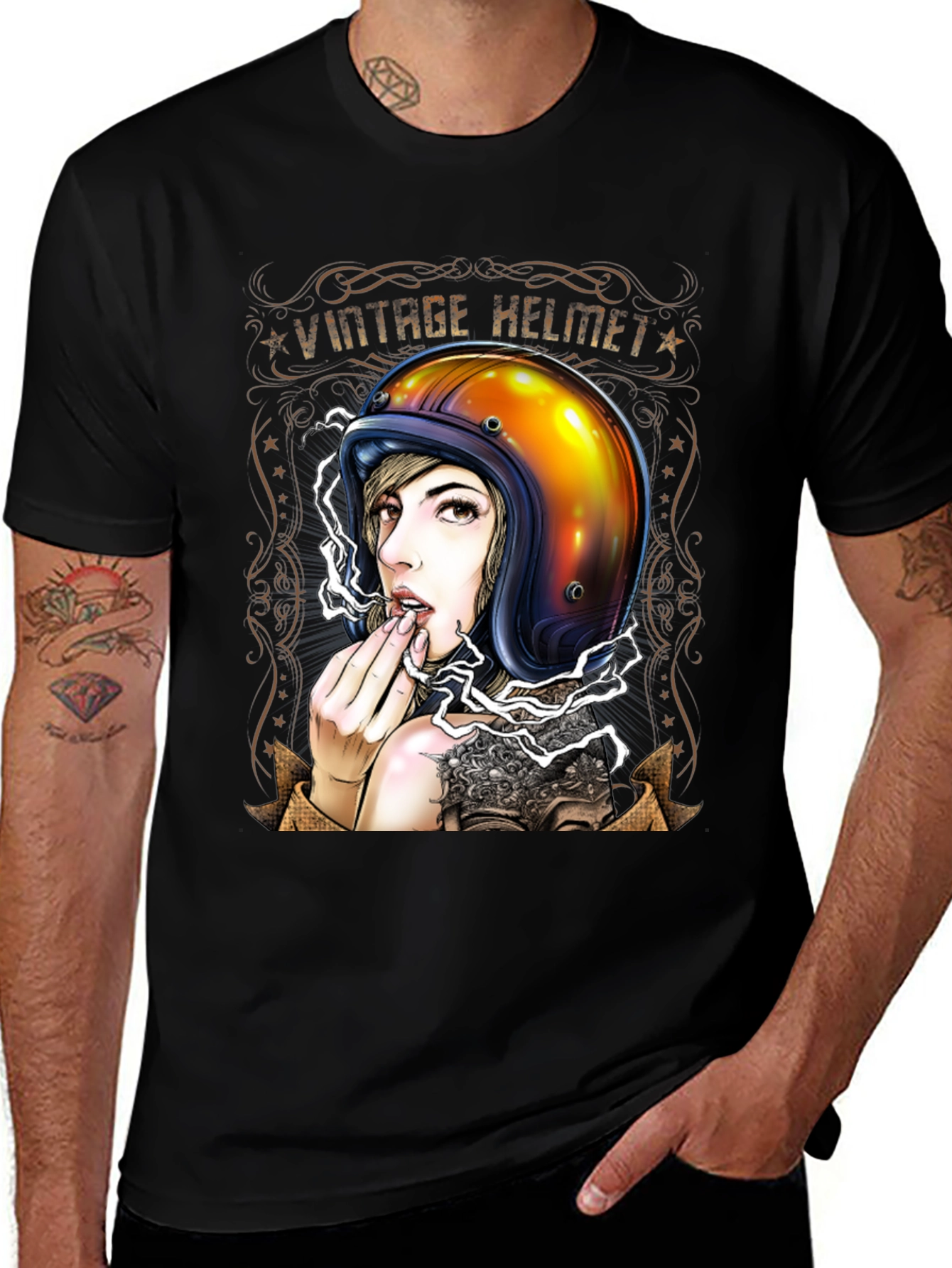Variant 14 of Vintage Helmet Woman Graphic T-Shirt