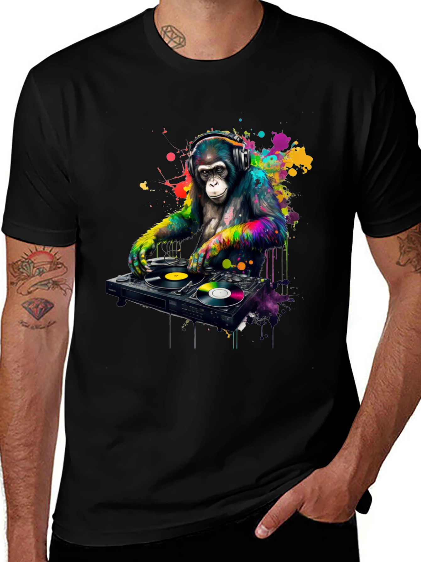 Variant 5 of DJ Monkey Graphic Tee