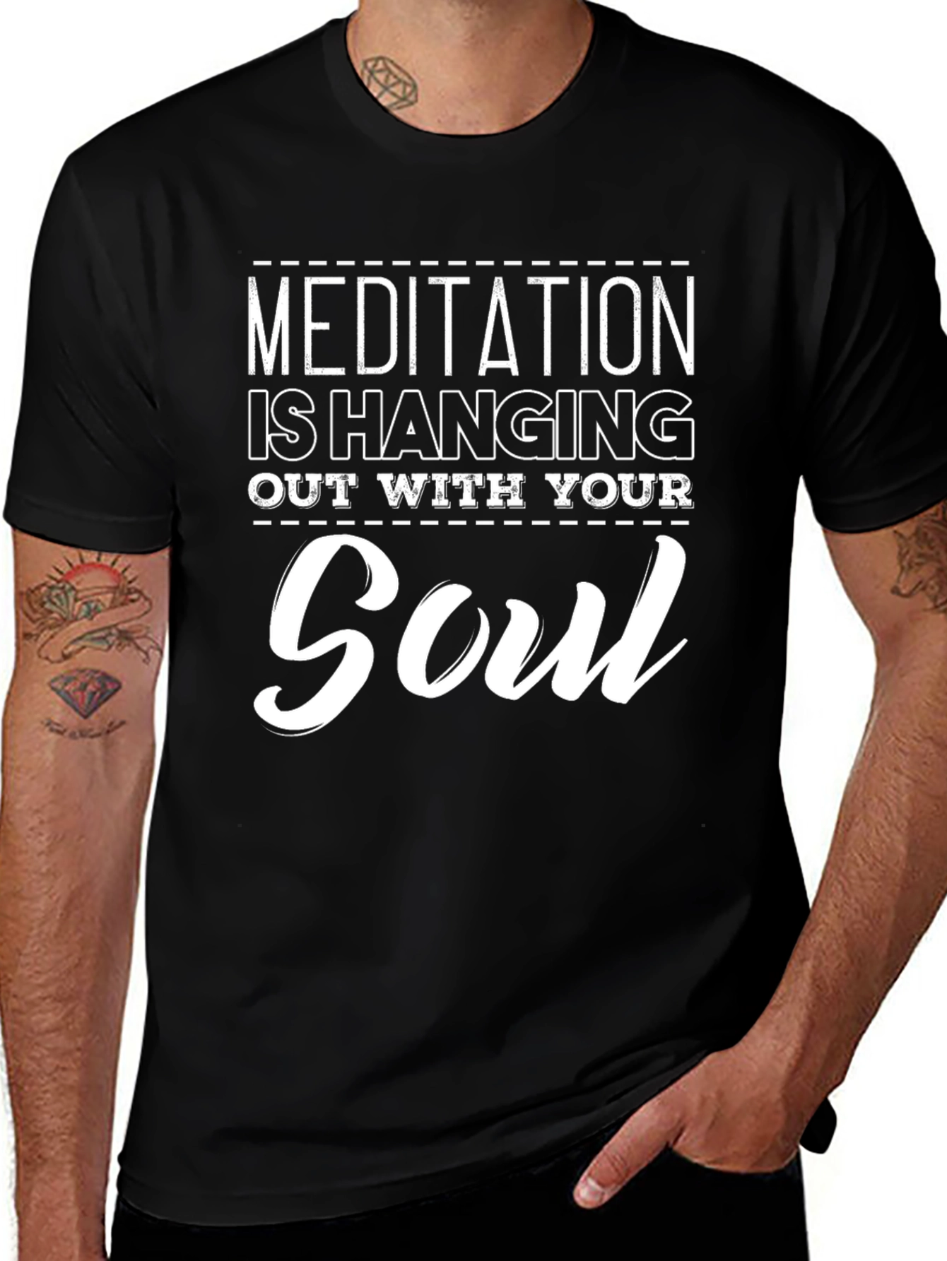 Variant 25 of Meditation Soul Black Graphic Tee