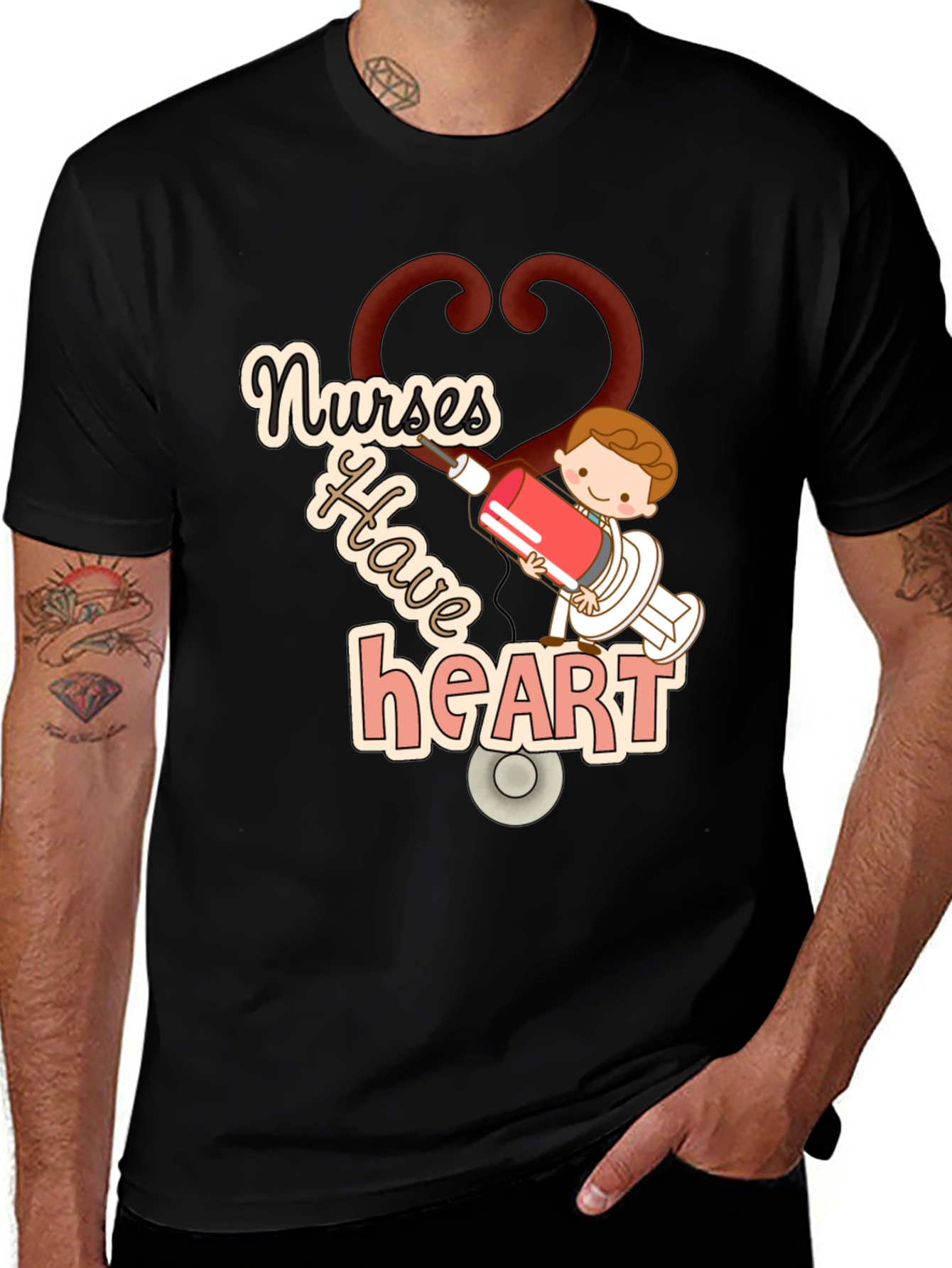 Variant 17 of Nurses Have Heart Graphic T-Shirt